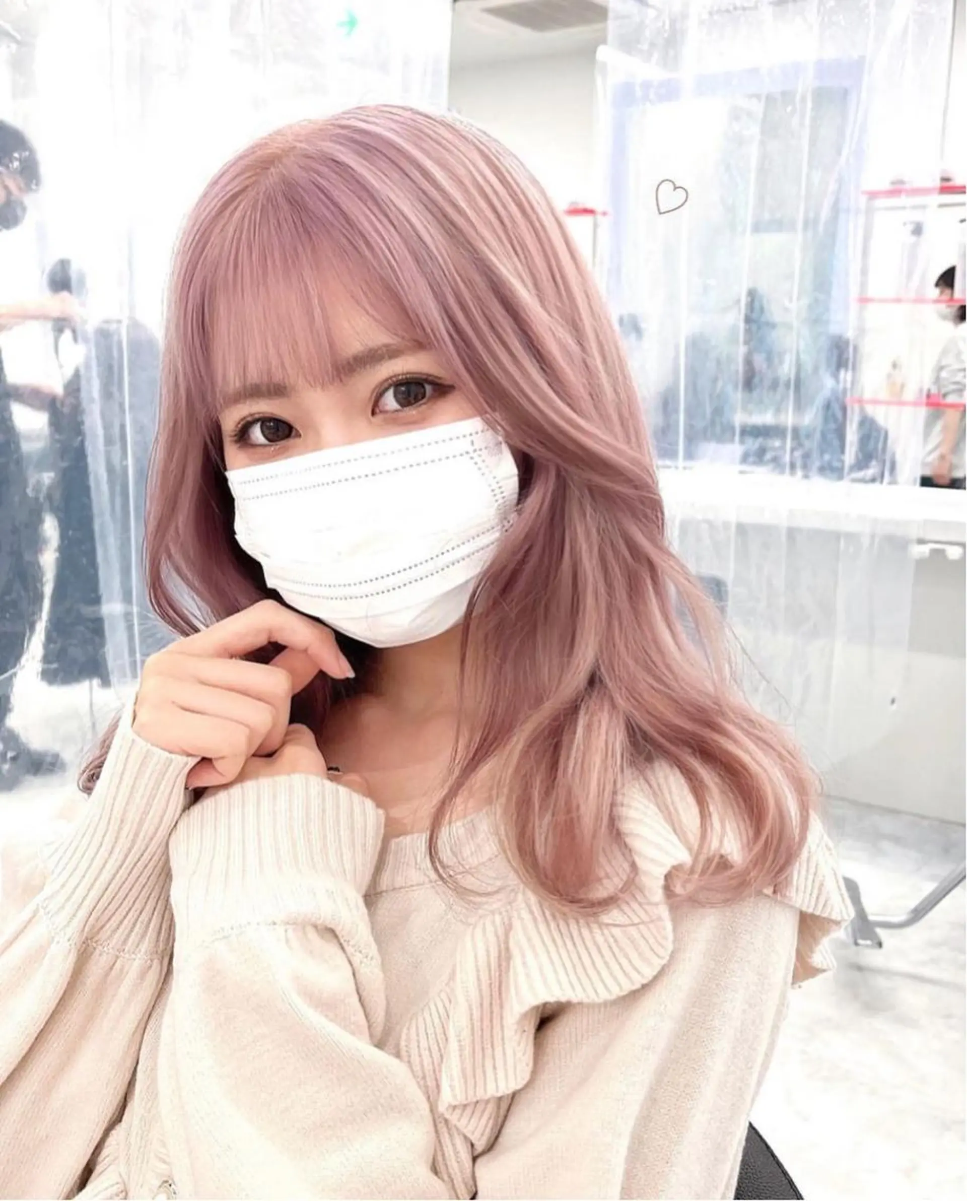 ロング カット ヘアカラー トリートメント RIKO👼🏻💓 韓国ガーリーのヘアスタイル