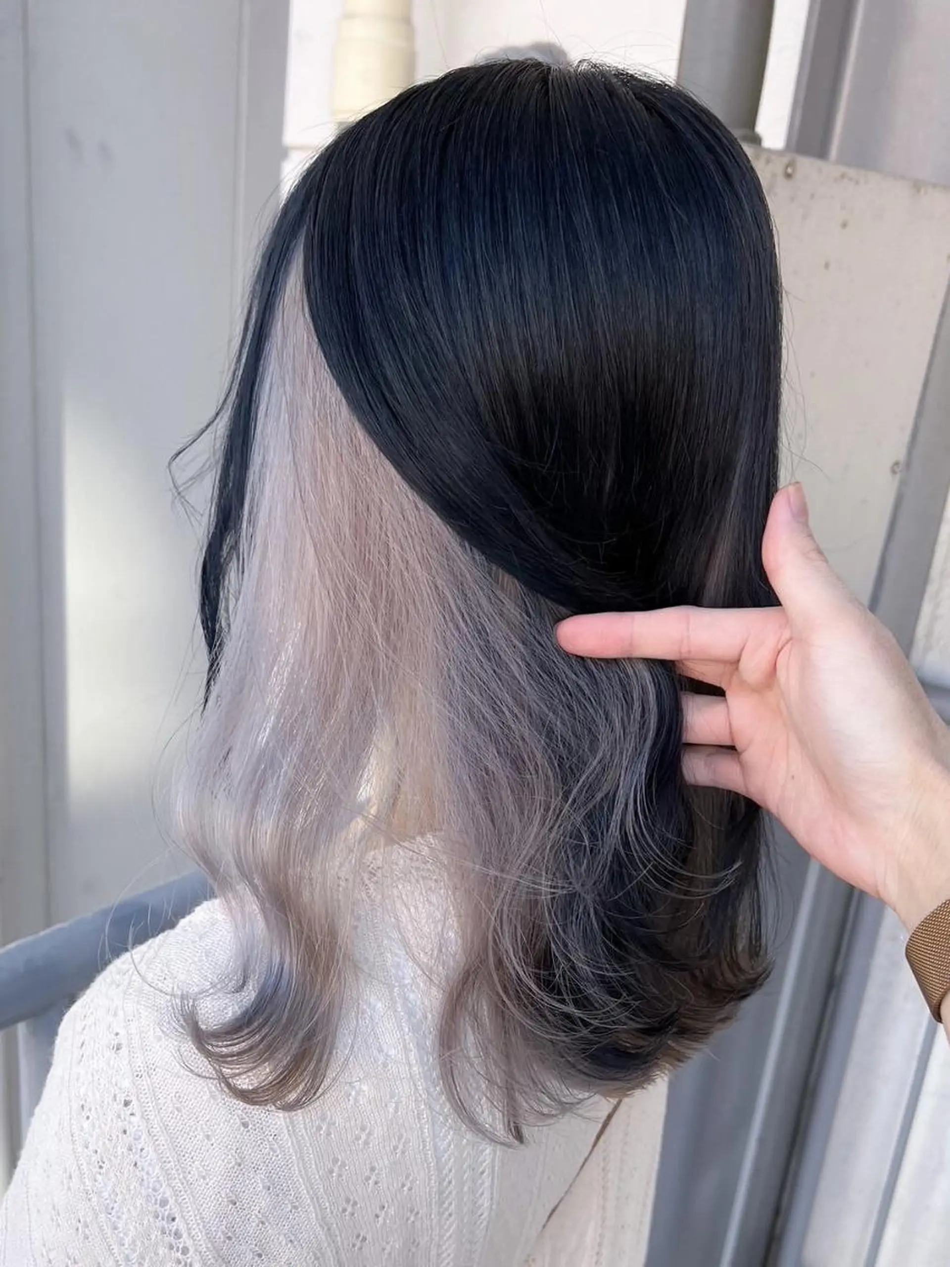 カラー セミロング ヘアアレンジ *モデル募集🤍横浜 透明感カラー🫧のヘアスタイル