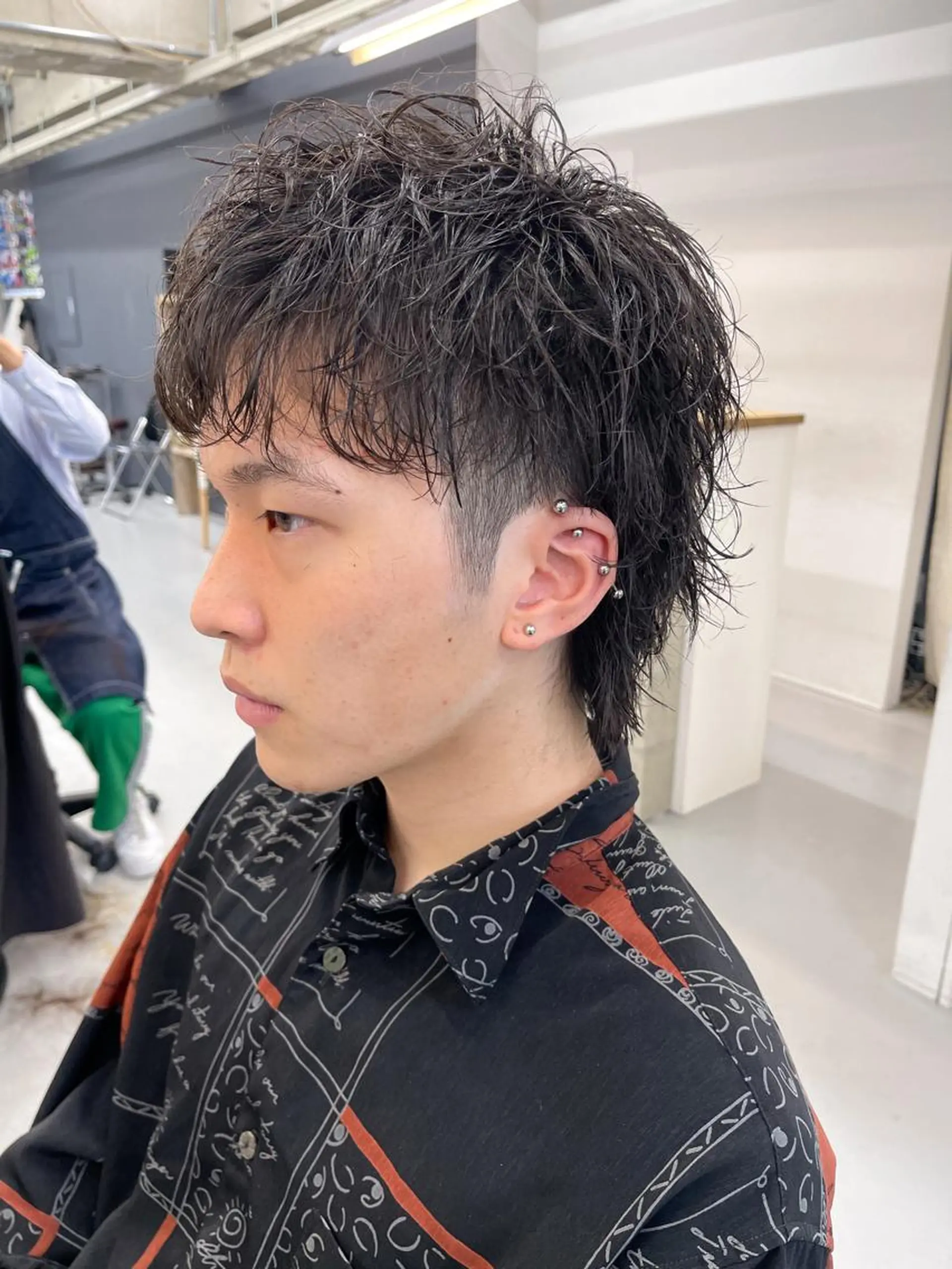 ショート パーマ メンズ カット パーマ 森本裕/オーナー/ スパイラルパーマのヘアスタイル