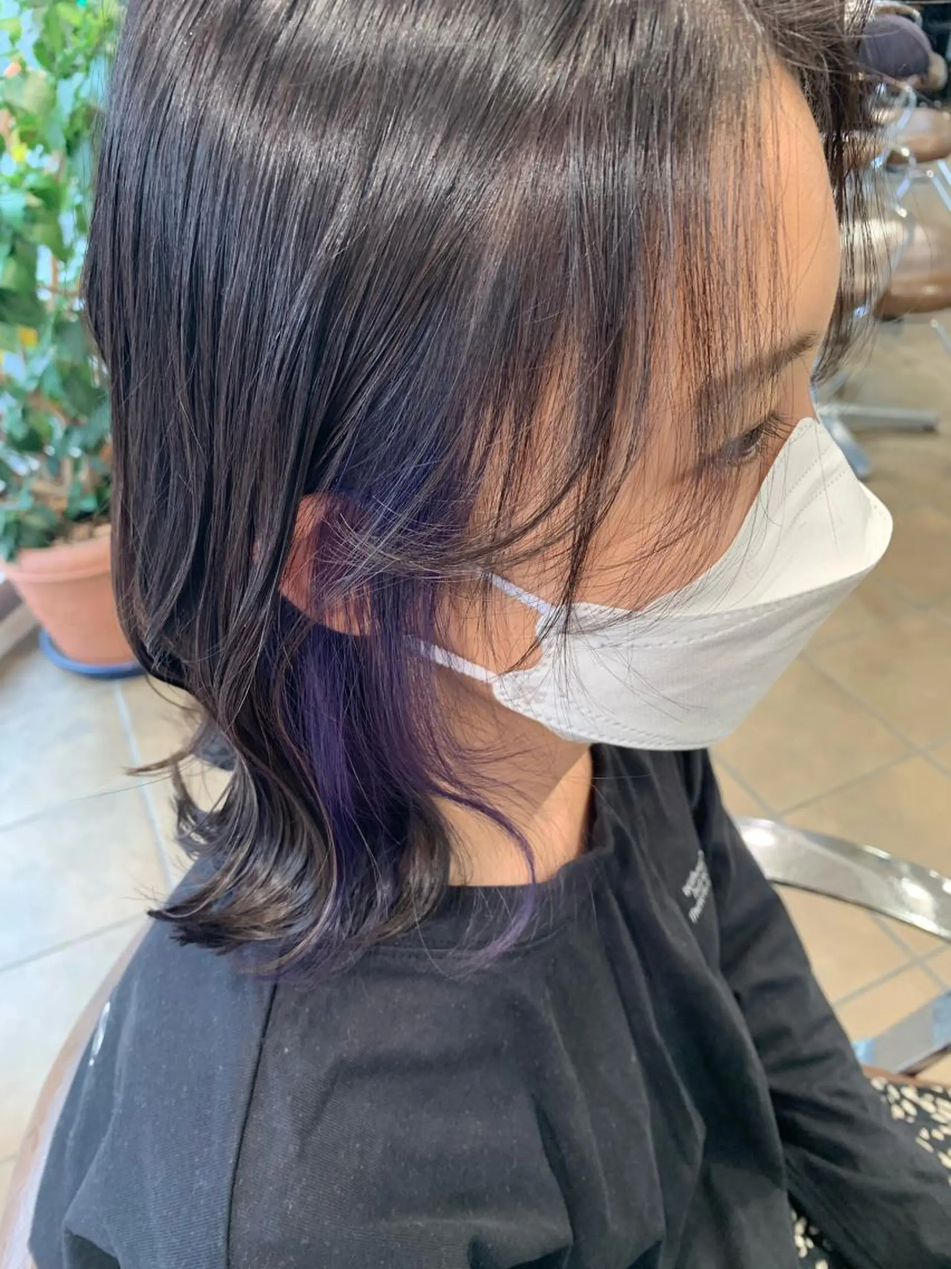 ミディアム カラー インナーカラー カット ヘアカラー Ripps長居所属・メテオ ／ヘアカラー 西川菜実のヘアスタイル