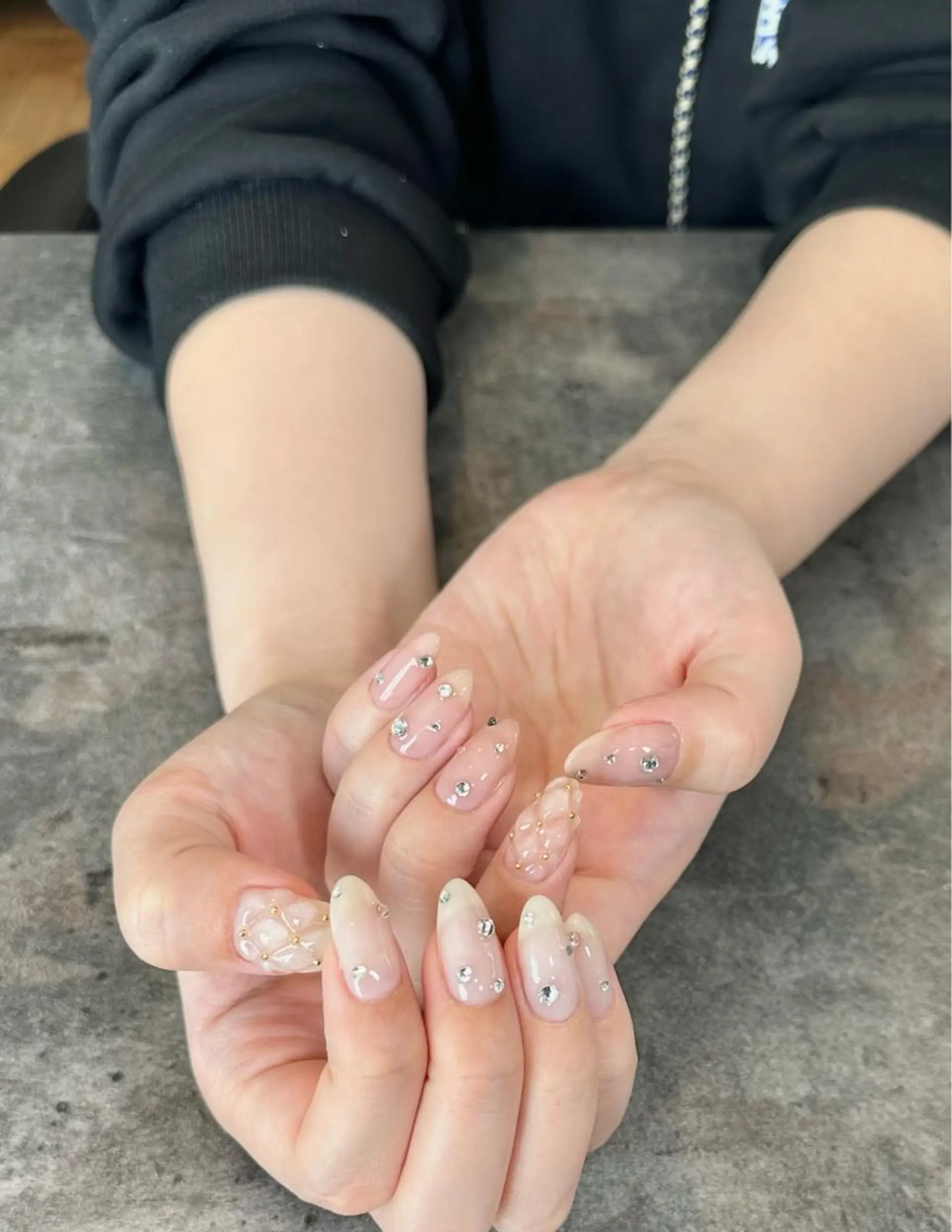 ネイル フラワーネイル ジェルネイル 大理石ネイル(マーブル) ニュアンスネイル シンプルネイル nail salon amanoのネイルデザイン