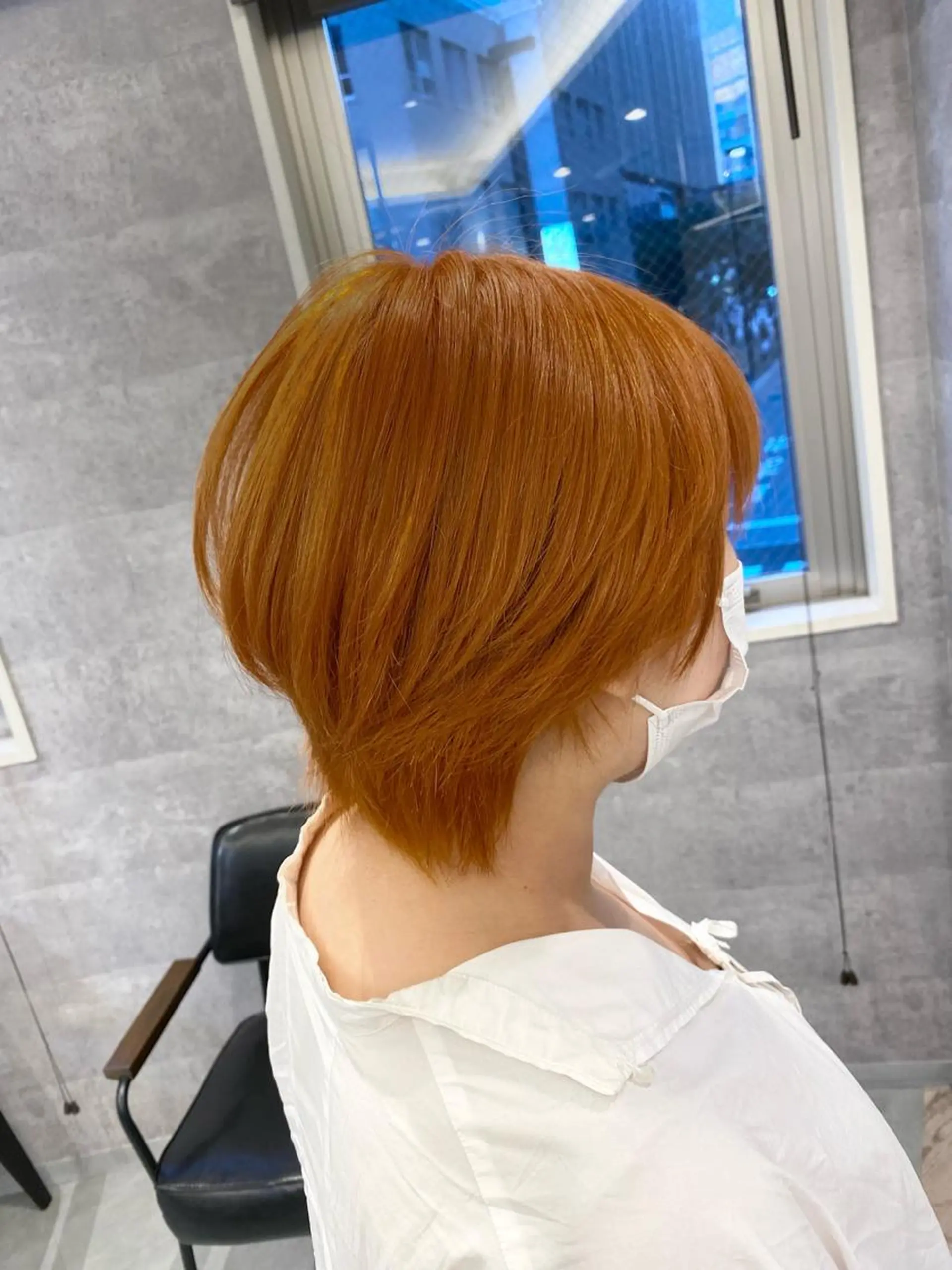 ショート カラー ベージュカラー オレンジ オレンジベージュ ハイトーン特化サロン 🍑momo🍑のヘアスタイル