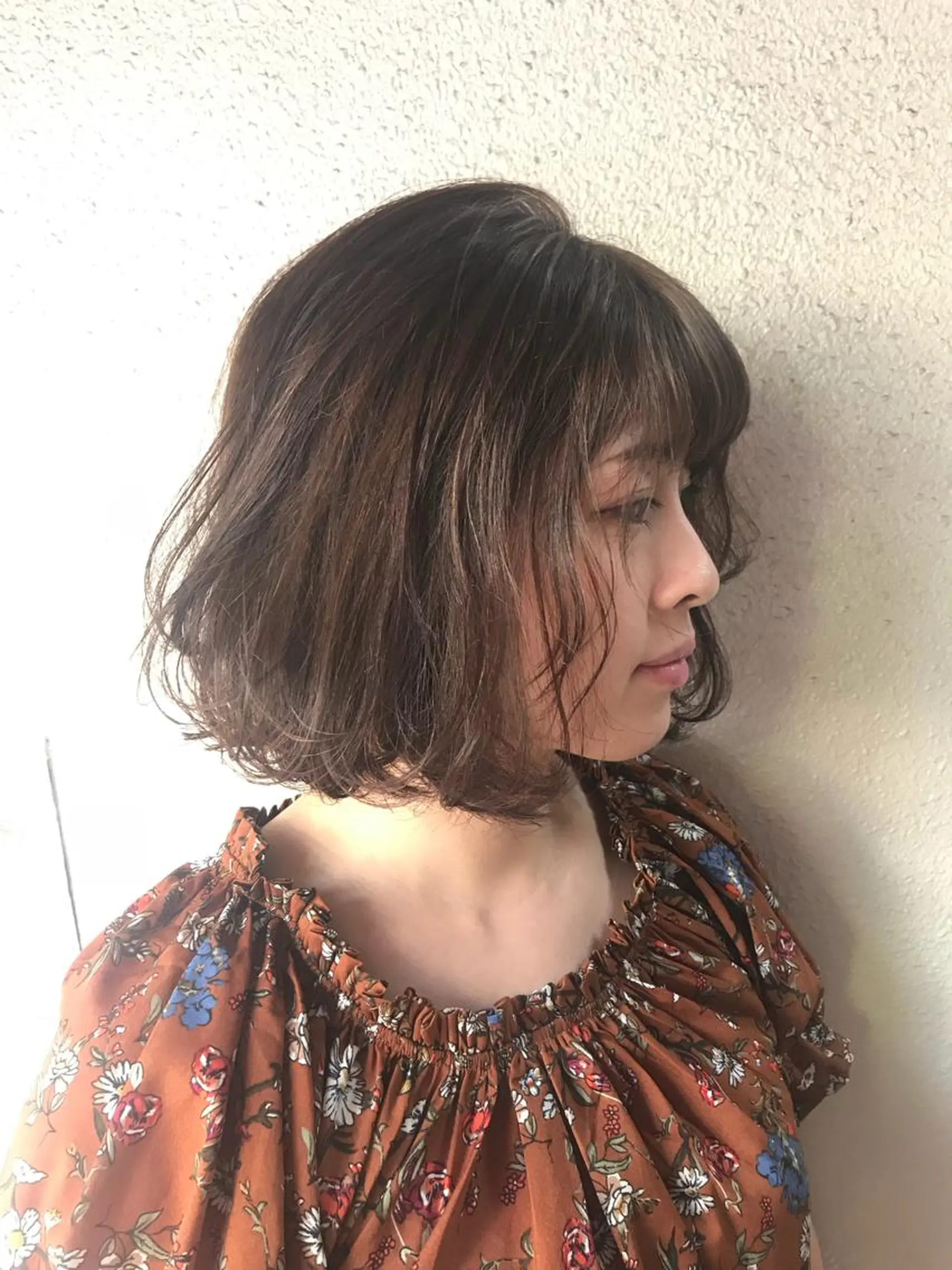ミディアム カラー ベージュカラー ボブ カット ヘアカラー トリートメント 清水　ちひろ ✄トップスタイリストのヘアスタイル