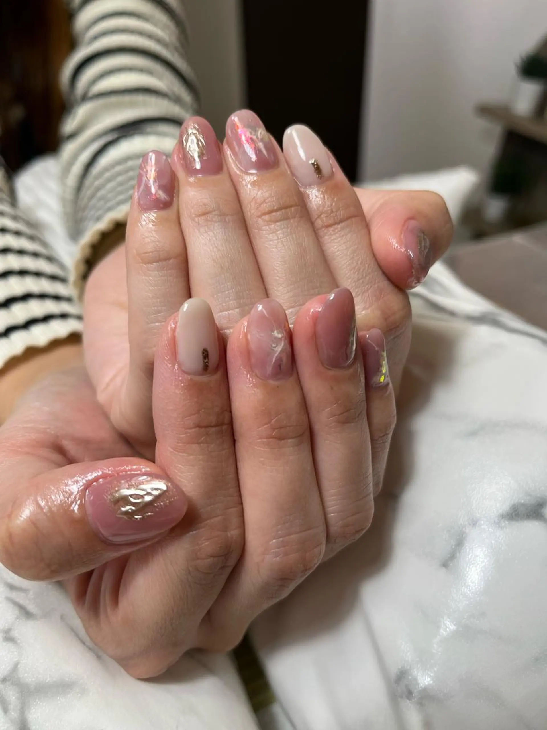 ミディアム ハンドネイル aki_orenge nailのネイルデザイン