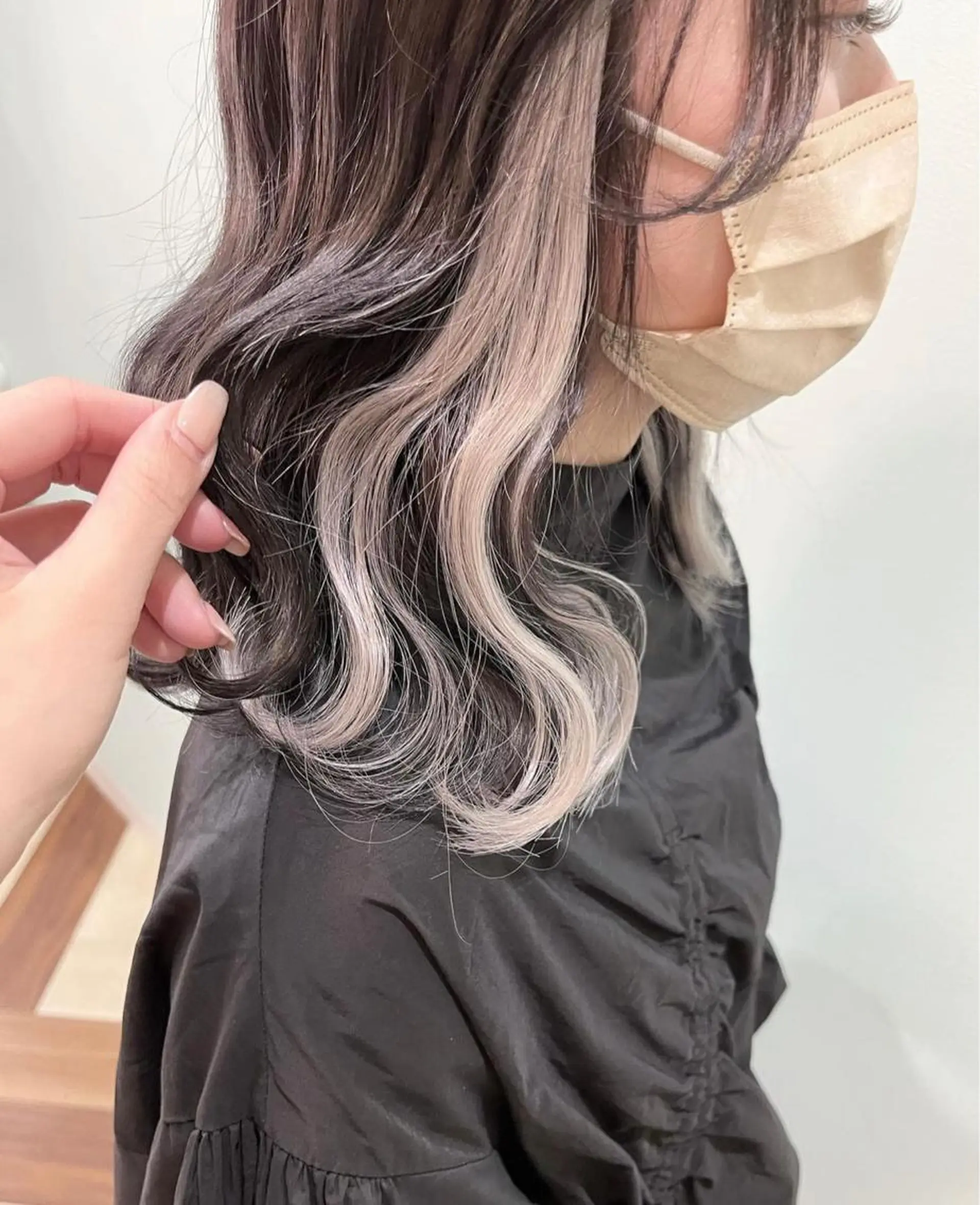 ミディアム カラー ヘアアレンジ 🐈‍⬛ララモアナ yuri🐈‍⬛のヘアスタイル