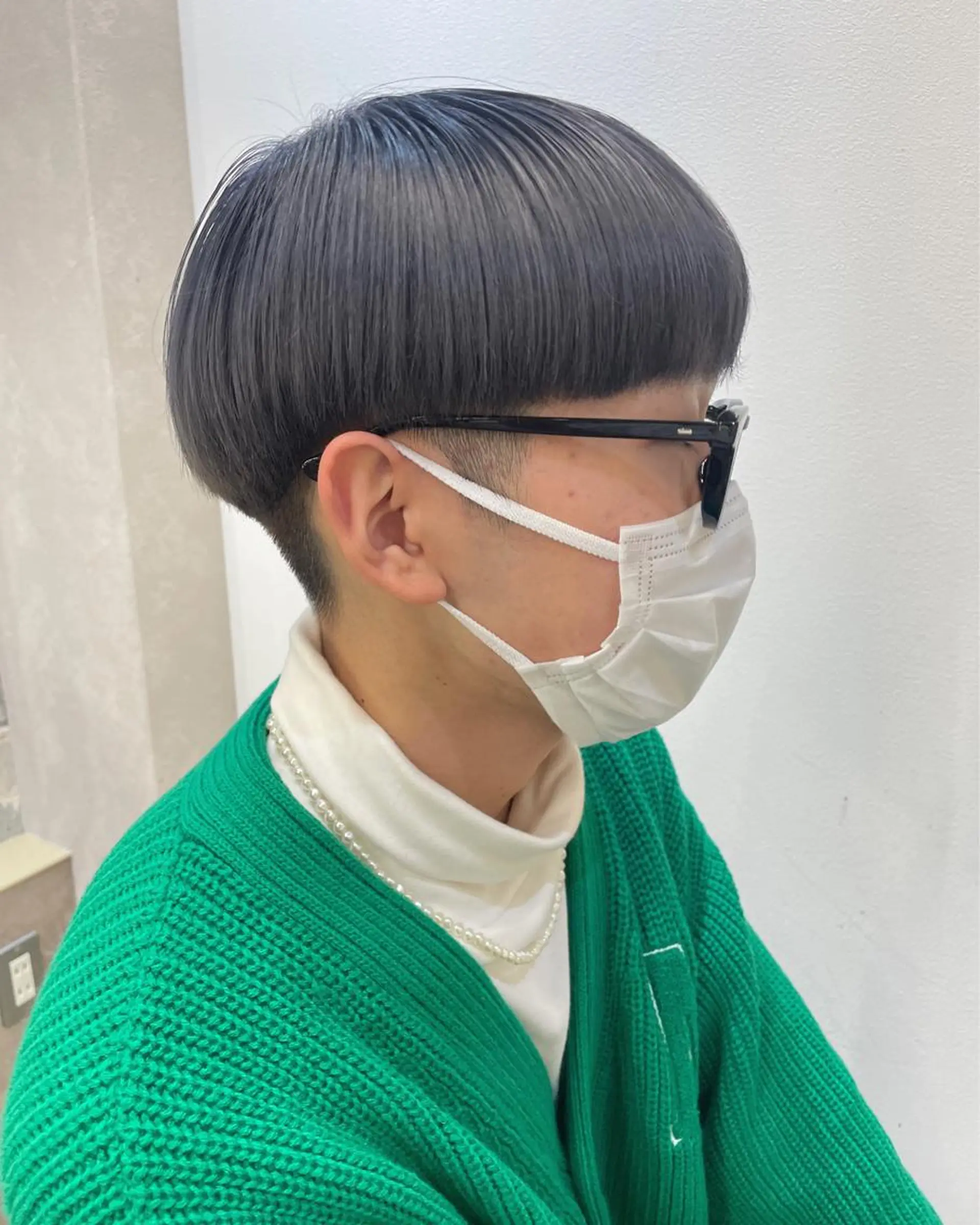 カラー メンズ シルバー まいか🤎髪質改善 ミルクティーボブ🎀のヘアスタイル