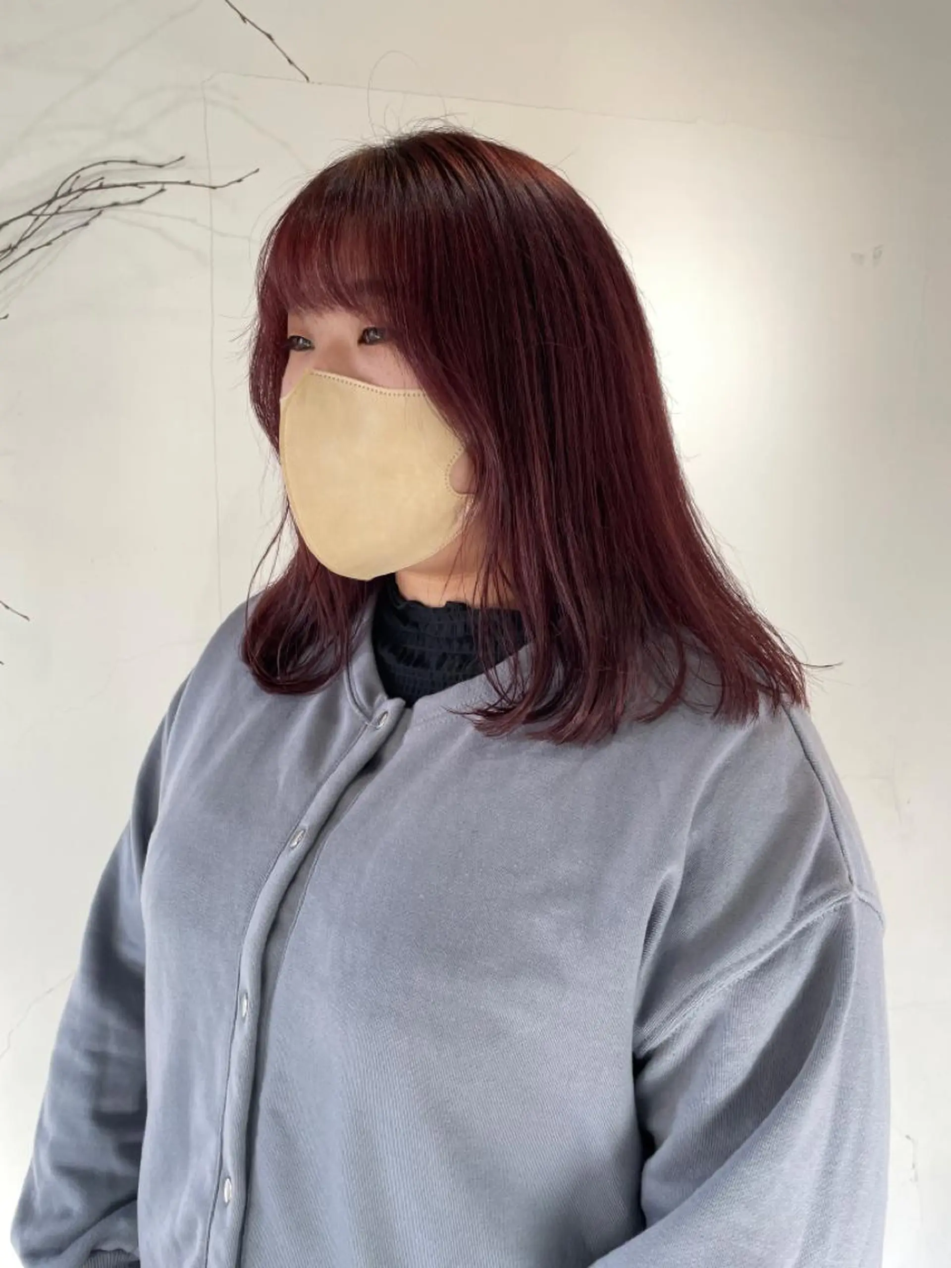 ミディアム カラー silo所属・silo MOKA 顔周りカット🦦のヘアスタイル