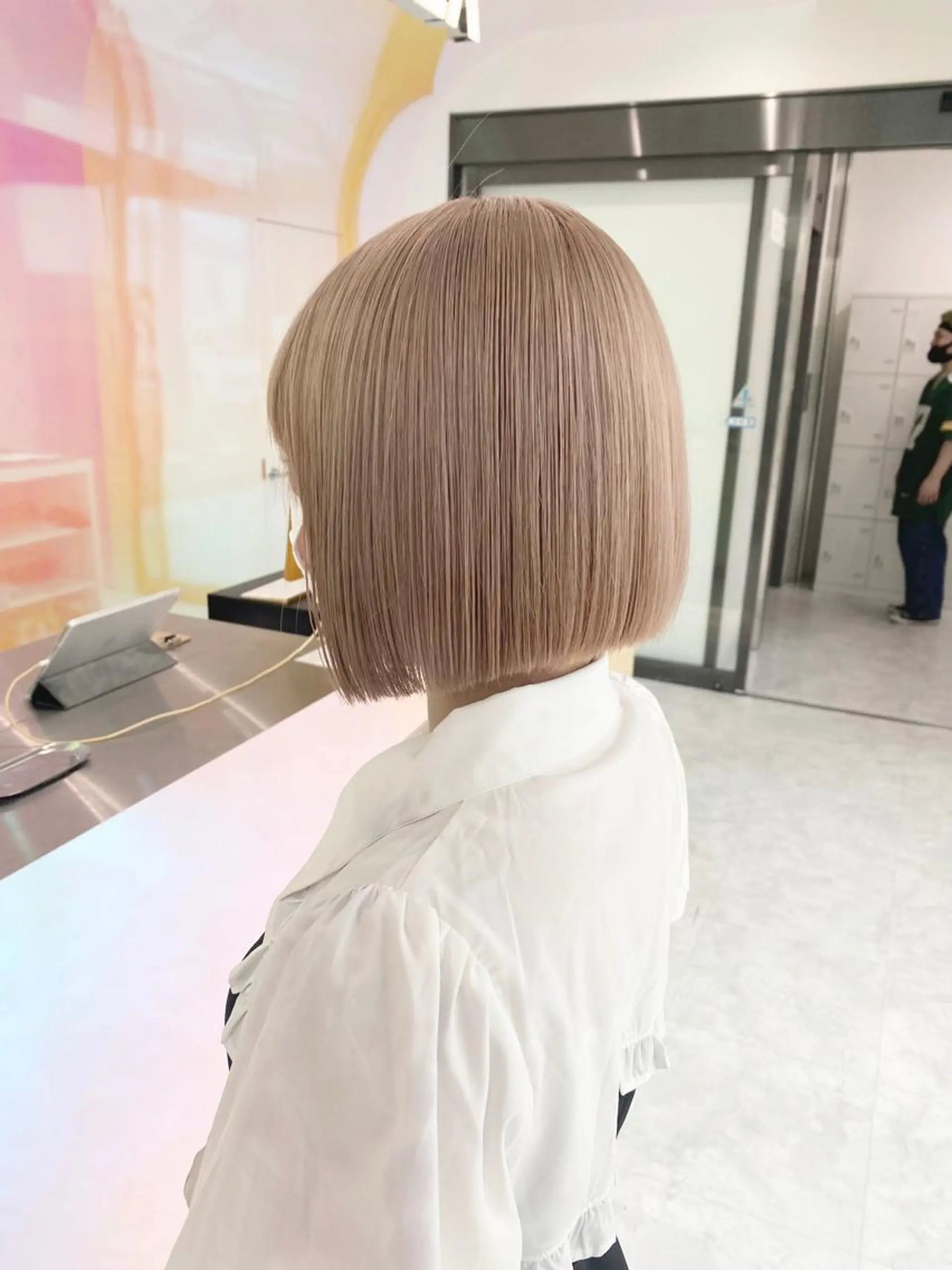 ミディアム カラー カット ヘアカラー 💕コテ巻き風パーマ 💕KEIYA 💕のヘアスタイル