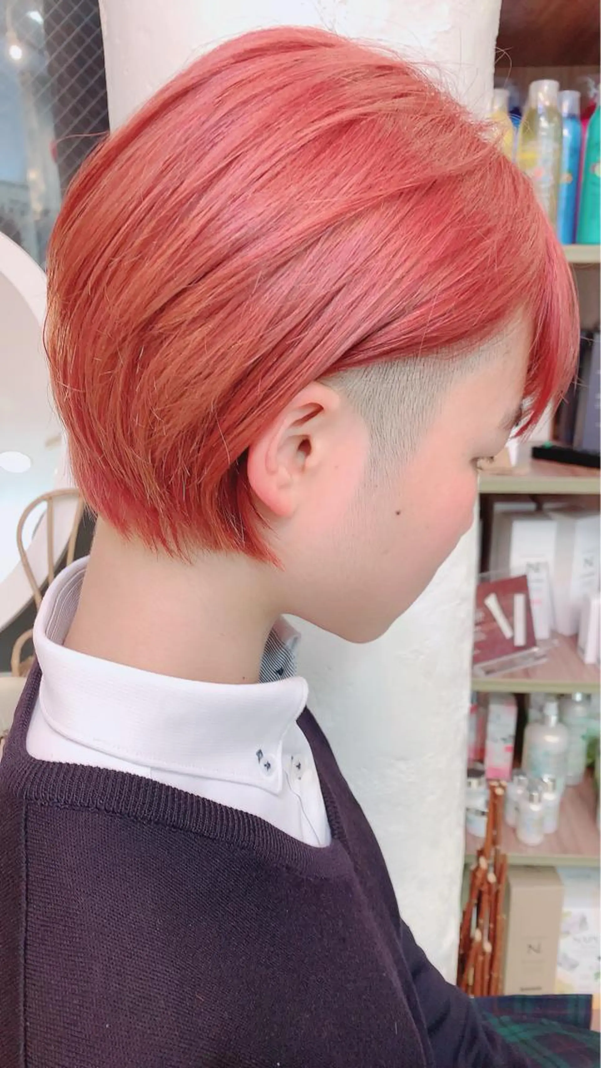 ショート ショートヘア きむえり/セット/ 髪質改善/カラーのヘアスタイル
