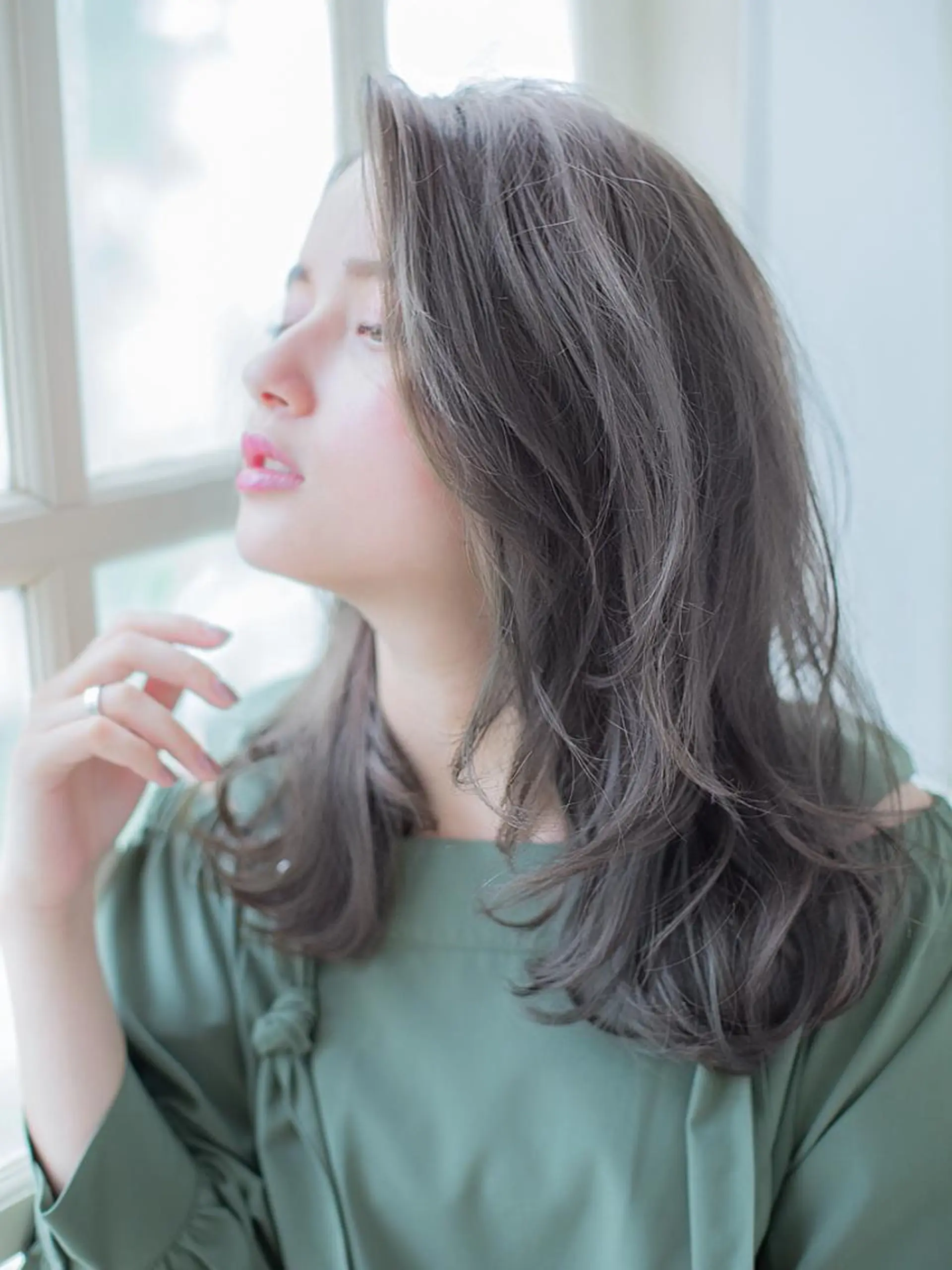 セミロング パーマ カラー charme 静岡店のヘアスタイル