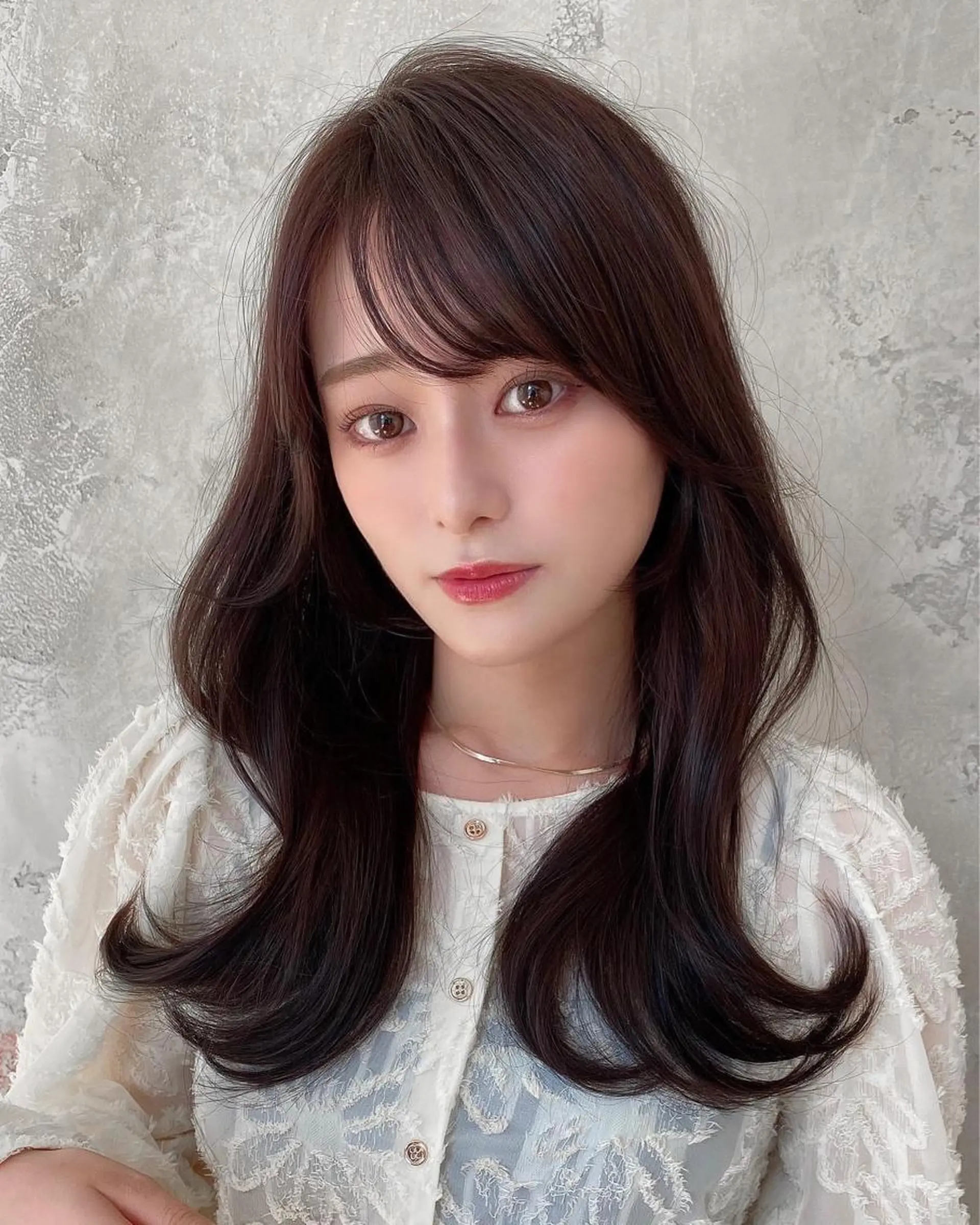 ロング くびれヘア 髪質改善 ロング 縮毛矯正 カット ヘアカラー トリートメント 🧡くびれヘア/前髪 顔周り🧡久原結衣のヘアスタイル