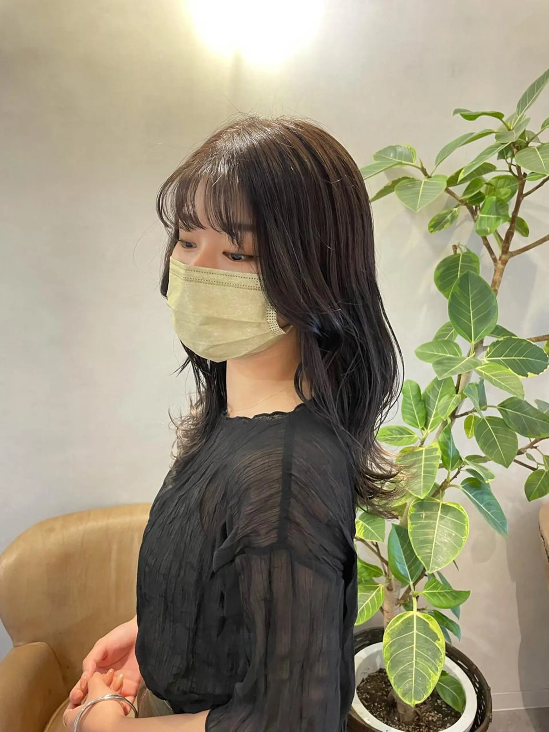 セミロング 顔まわりレイヤー 顔周りカット レイヤーカット カット トリートメント salowin梅田茶屋町north所属・くがれいじ 梅田/ショート/ボブのヘアスタイル