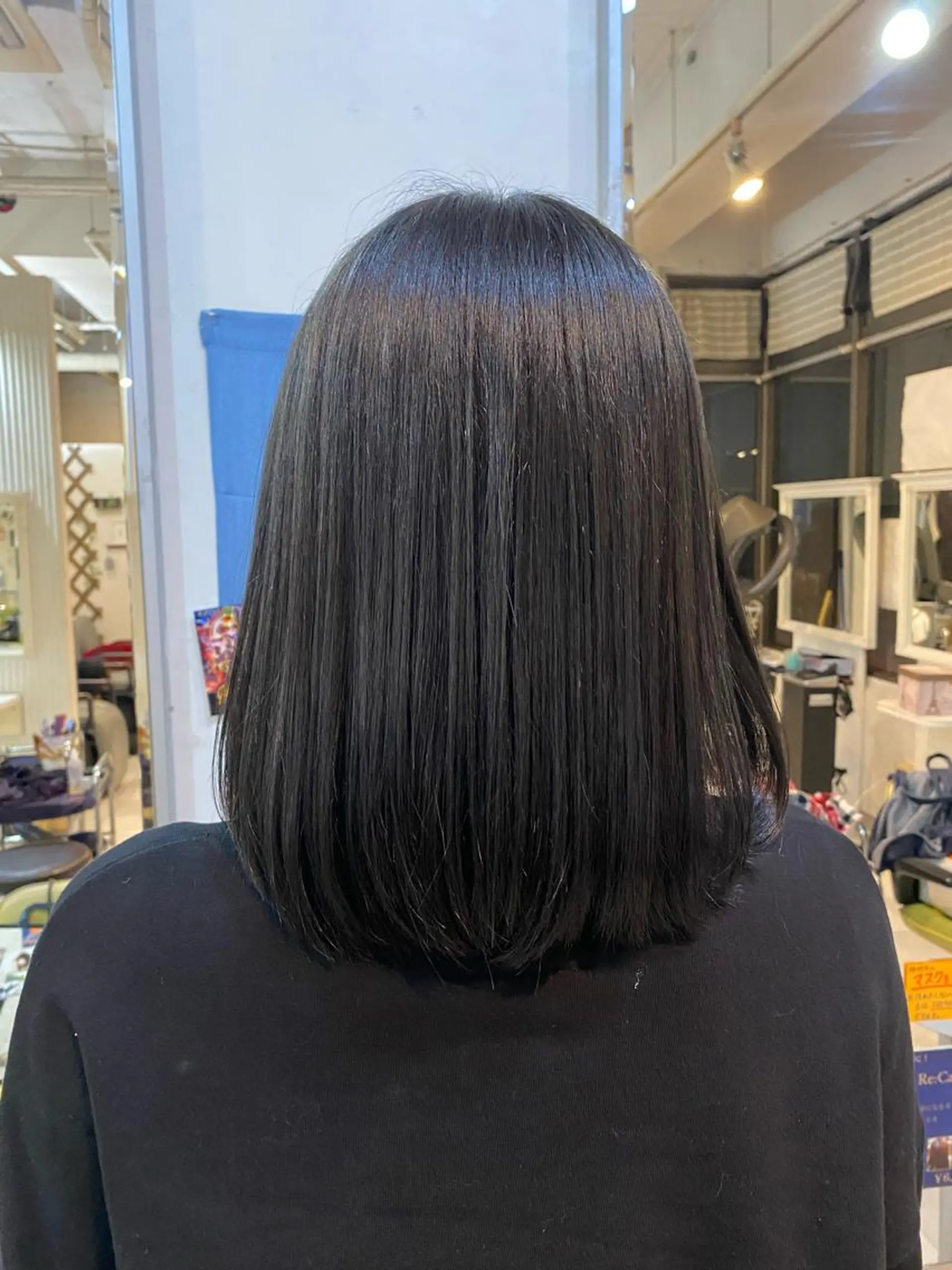 カラー 黒髪 ブルーカラー ブルーブラック ベストヘアー上本郷所属・黒川 奨のヘアスタイル