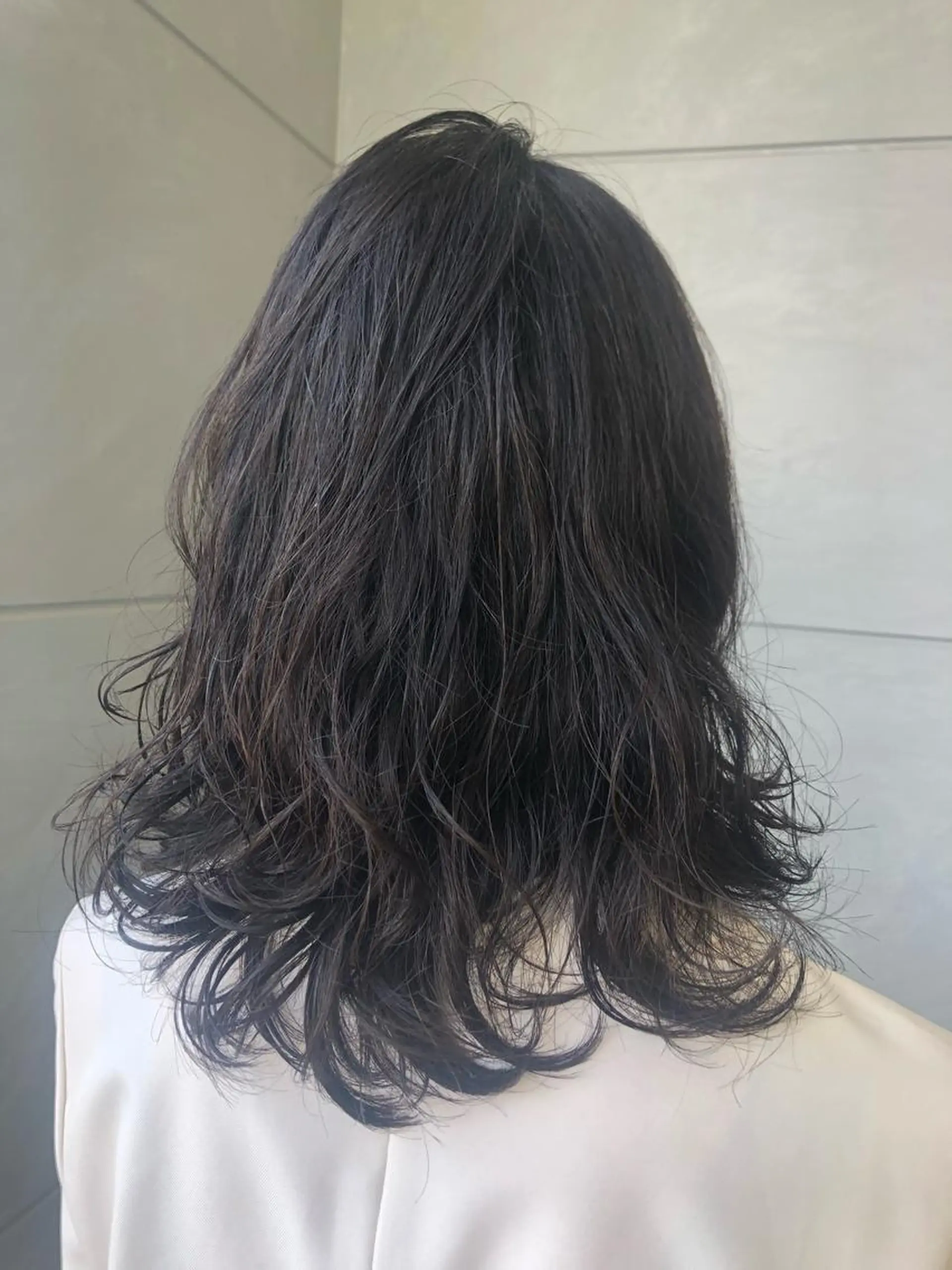 セミロング カット パーマ トリートメント 塚本 文奈のヘアスタイル