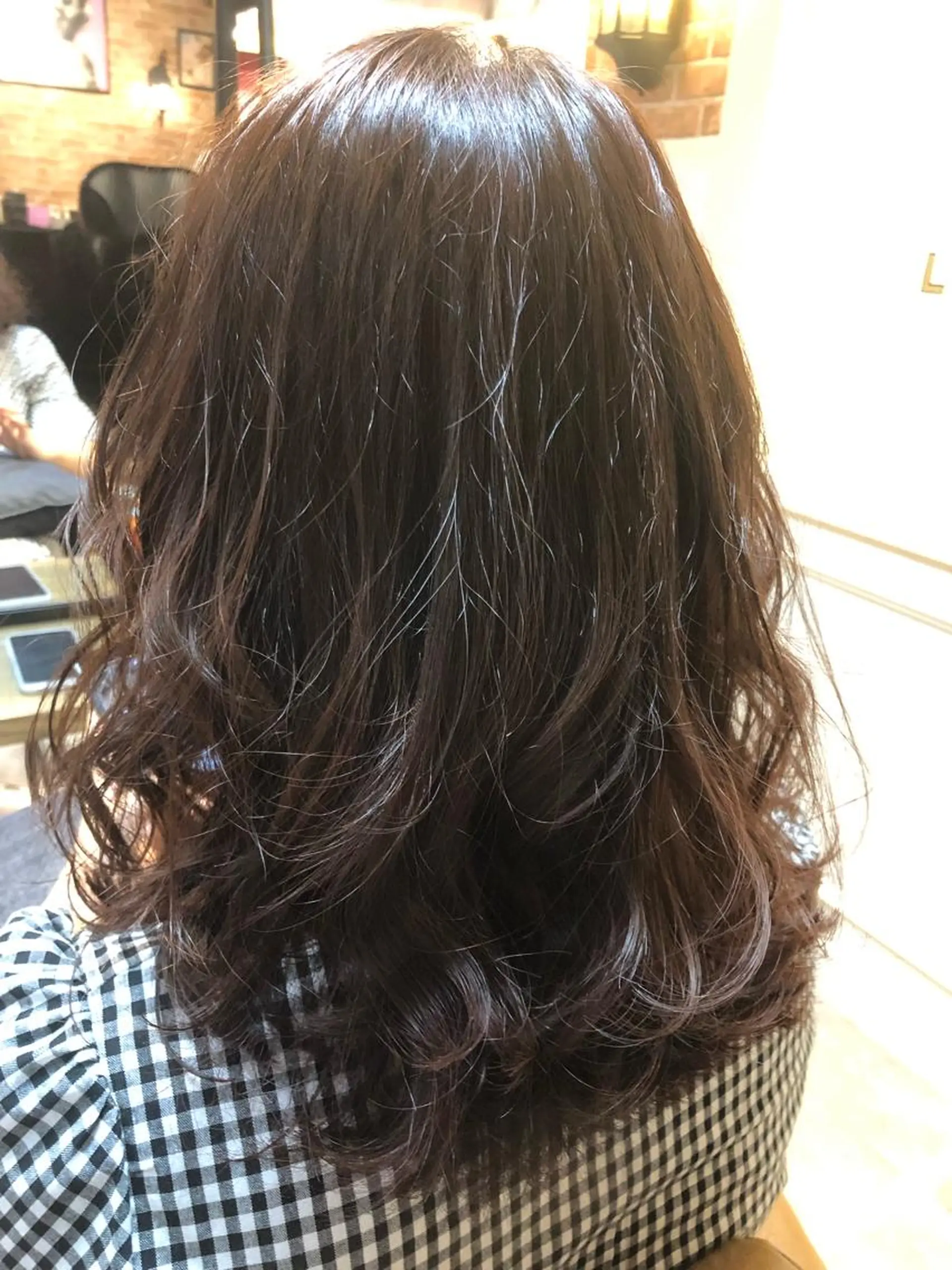 セミロング レイヤーカット 髪質改善縮毛矯正 リピートNo.1米倉のヘアスタイル