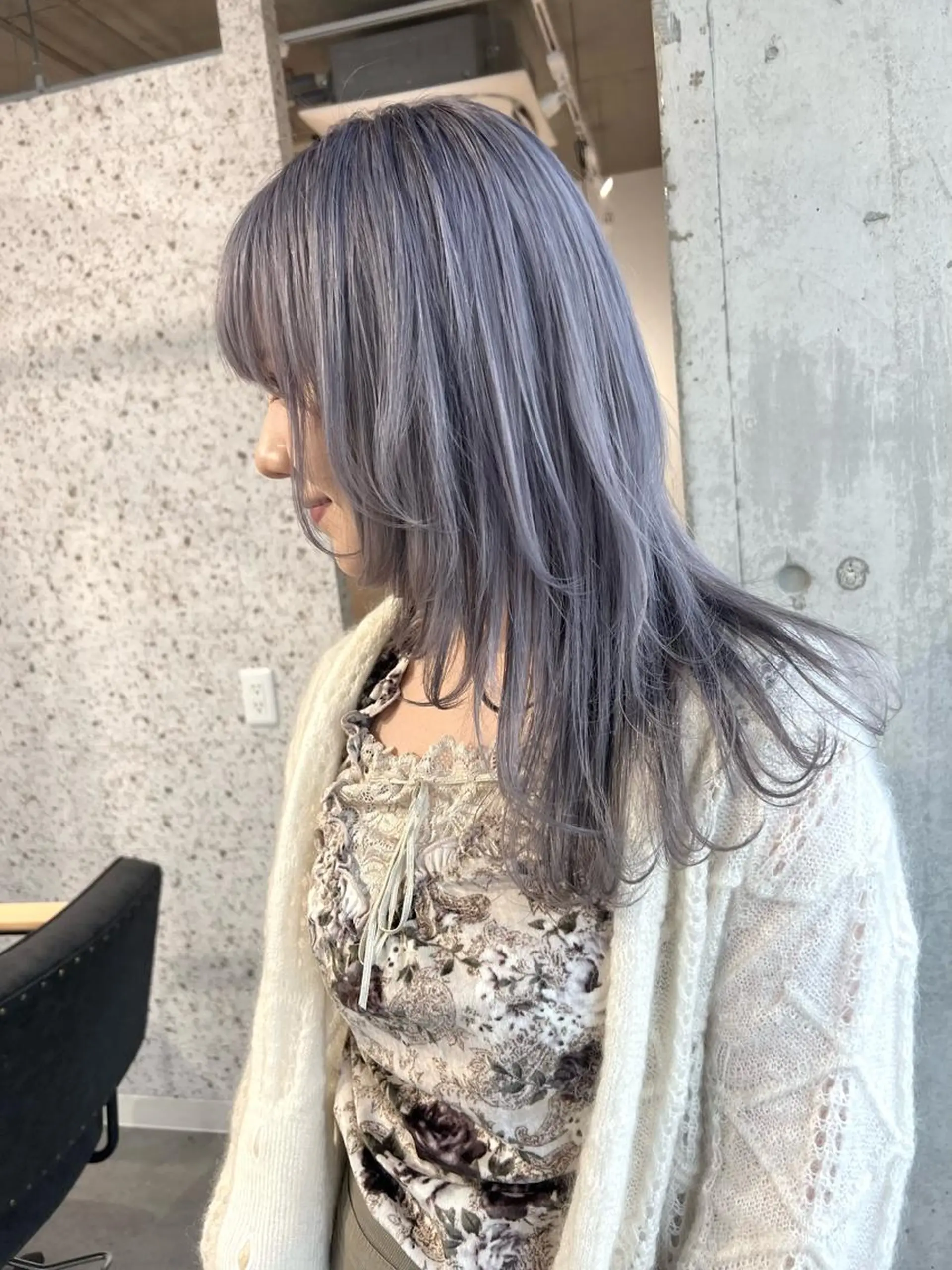 セミロング カラー バレイヤージュ ブリーチ ケアブリーチ ハイライトカラー インナーカラー ヘアカラー トリートメント lani 天神大名/ブリーチのヘアスタイル