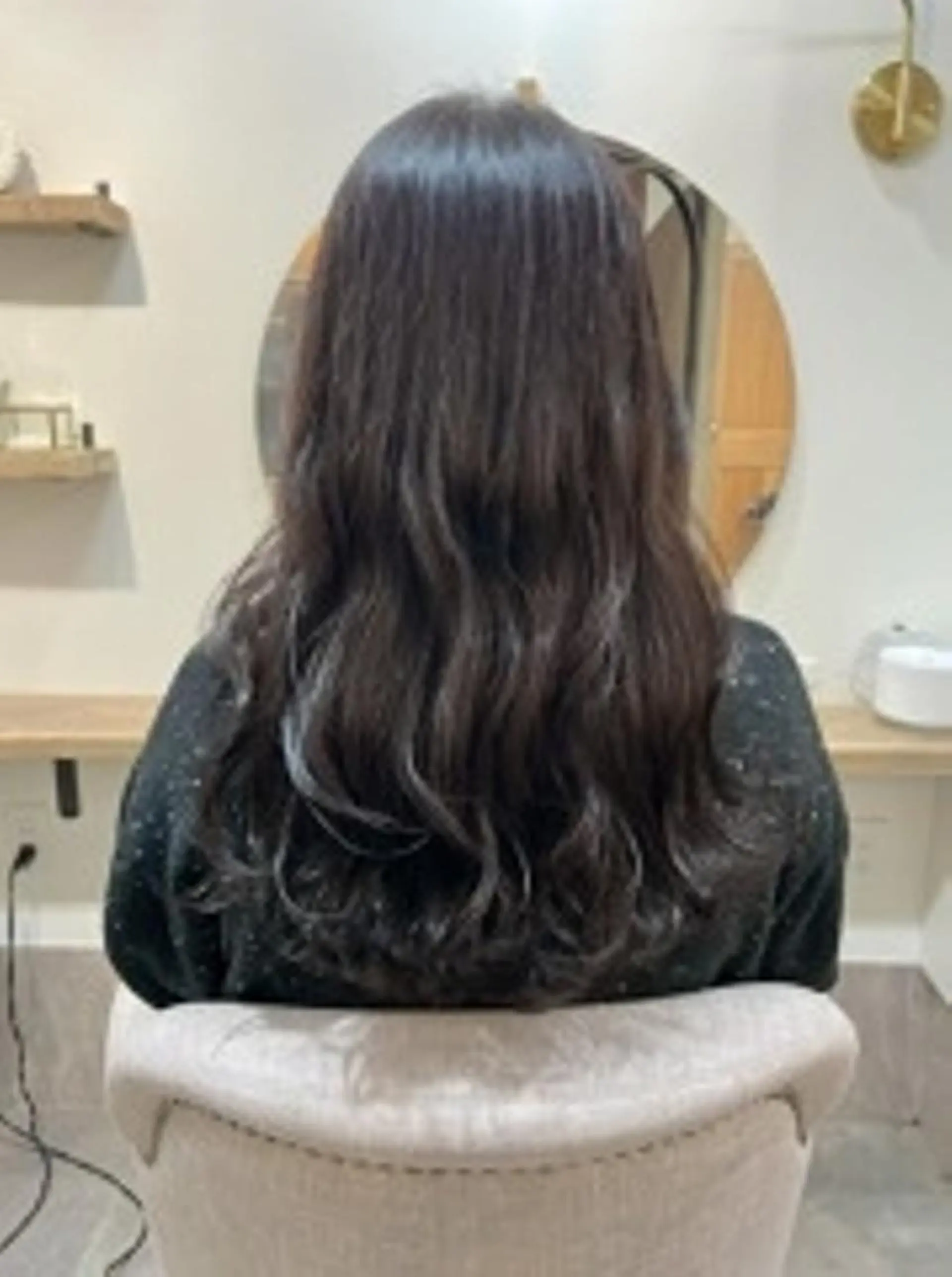ロング カラー グレージュ ラベンダーカラー カット ヘアカラー トリートメント Rinko リンコのヘアスタイル