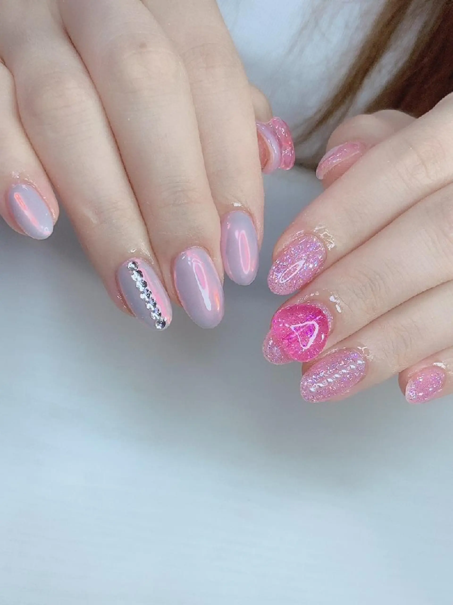 ネイル ハート ぷっくりネイル   MAKInailのネイルデザイン