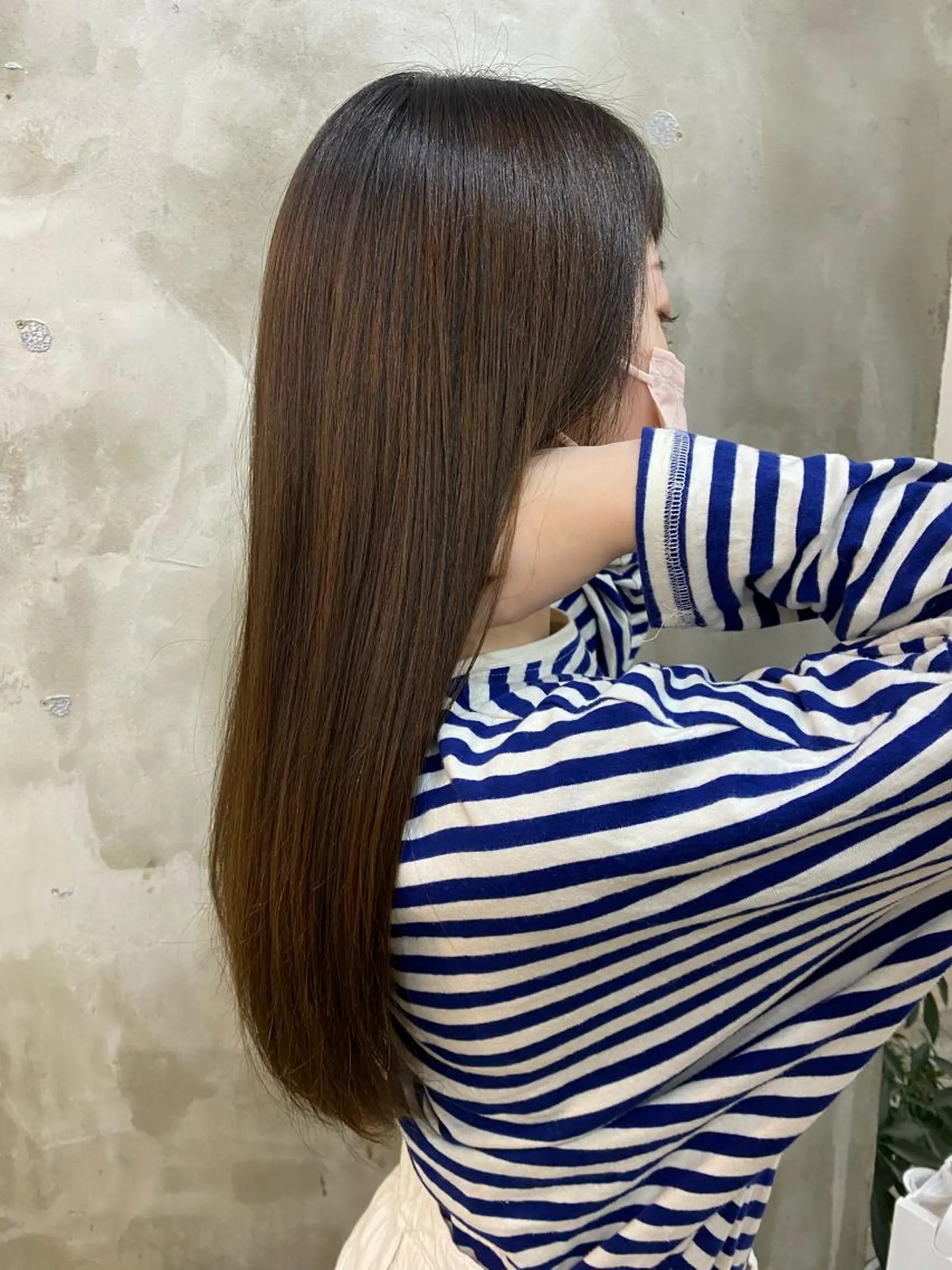 ロング カラー ヘアアレンジ ベージュカラー オリーブベージュ 志賀 あずみのヘアスタイル
