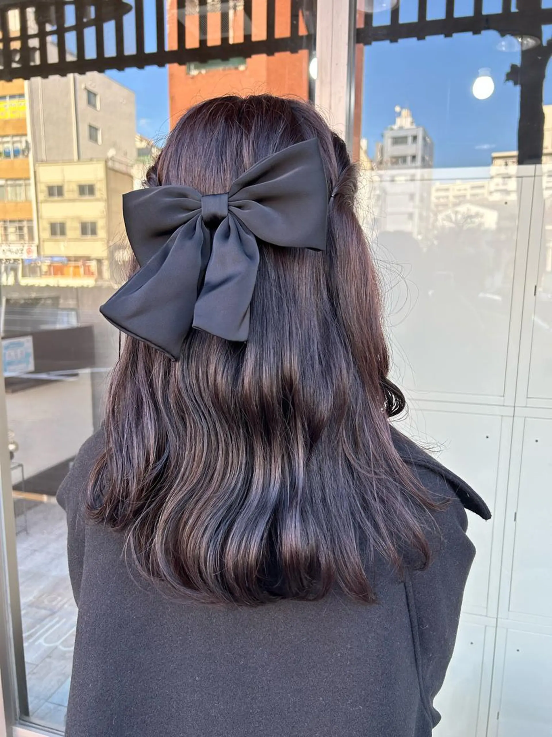 セミロング カラー ヘアアレンジ ハーフアップ ラベンダーカラー ｲﾁｶﾜ ﾐｵ/ minim hairのヘアスタイル