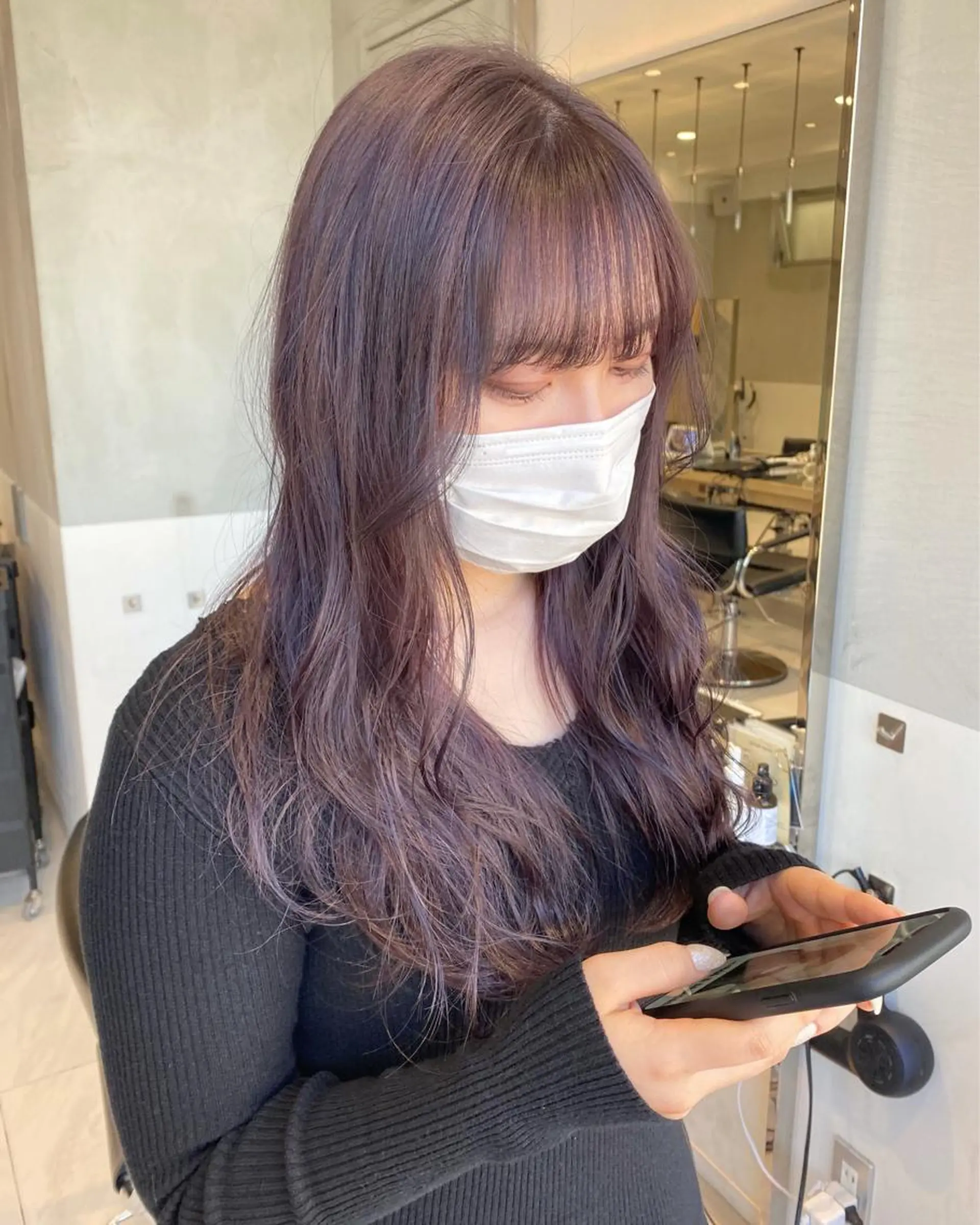 ロング カット トリートメント ヘアセット 韓国レイヤーカット 🇰🇷mireiのヘアスタイル