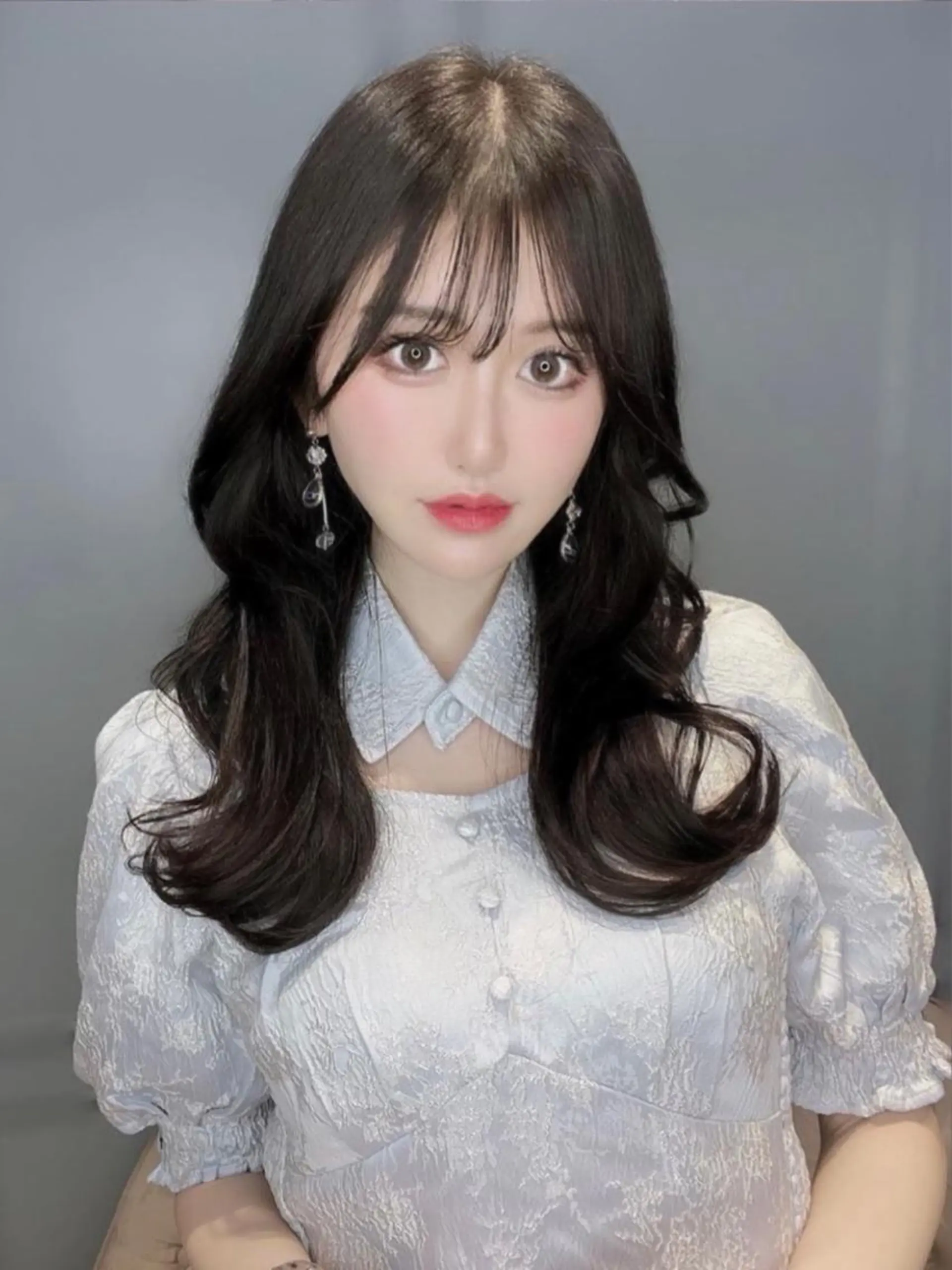 セミロング カラー パーマ ヘアアレンジ 結婚式・ブライダル アッシュ ベージュカラー 黒髪 ブリーチ 韓国ヘア×2way 🇰🇷和知拓郎のヘアスタイル