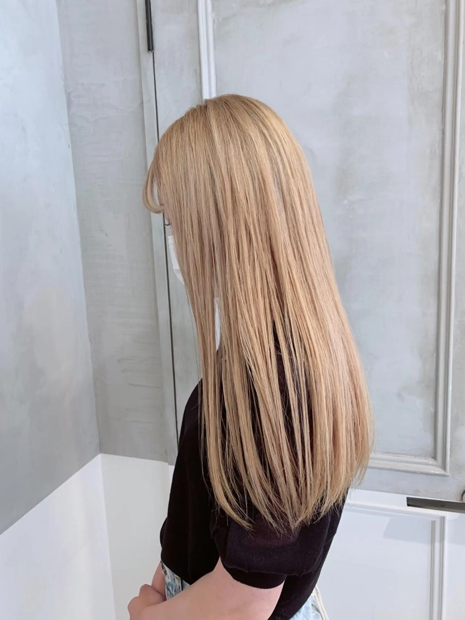 ロング ヘアカラー トリートメント ヘッドスパ ヘアセット 透明感ブリーチ カラー✨有坂映哉のヘアスタイル