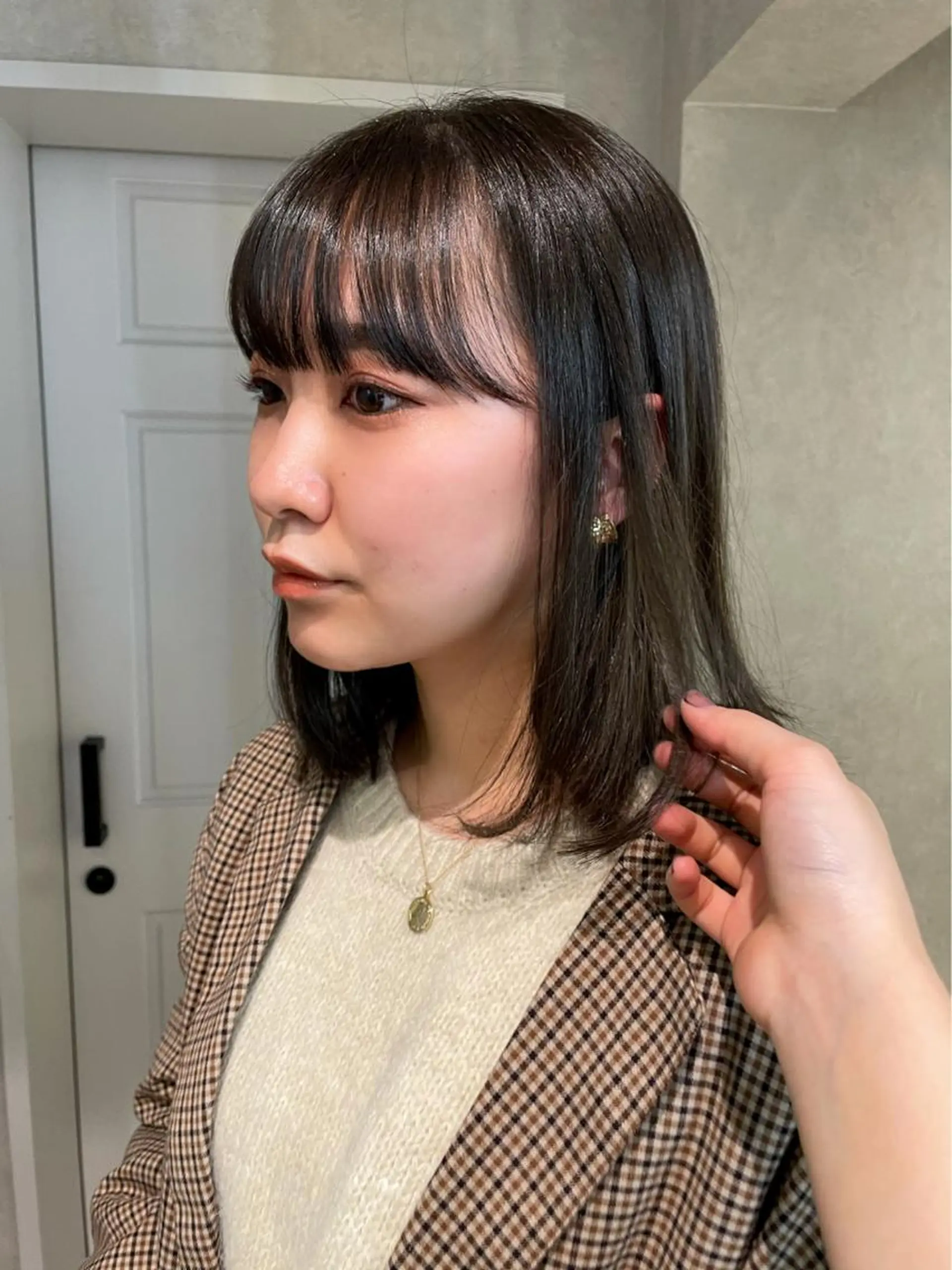 ミディアム カラー オリーブカラー トリートメント カット ヘアカラー ナチュラル透明感🌱 小山美樹子のヘアスタイル