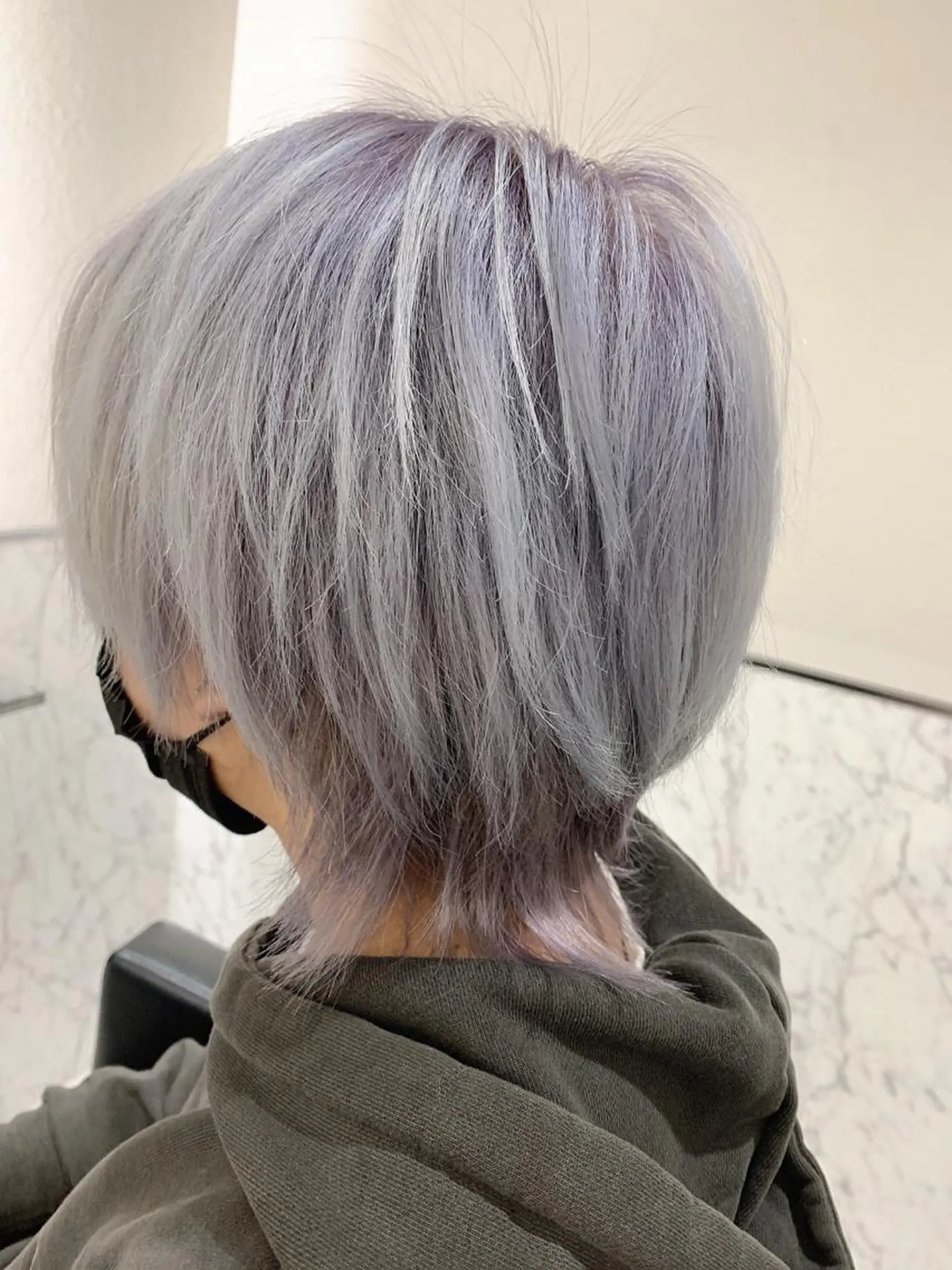 ショート カラー メンズ メンズブリーチ ブリーチ ラベンダーカラー シルバー 髪質改善&Spa fee by carrefour 大橋店[フィー・バイ・カルフール大橋]所属・stylist Yukieのヘアスタイル