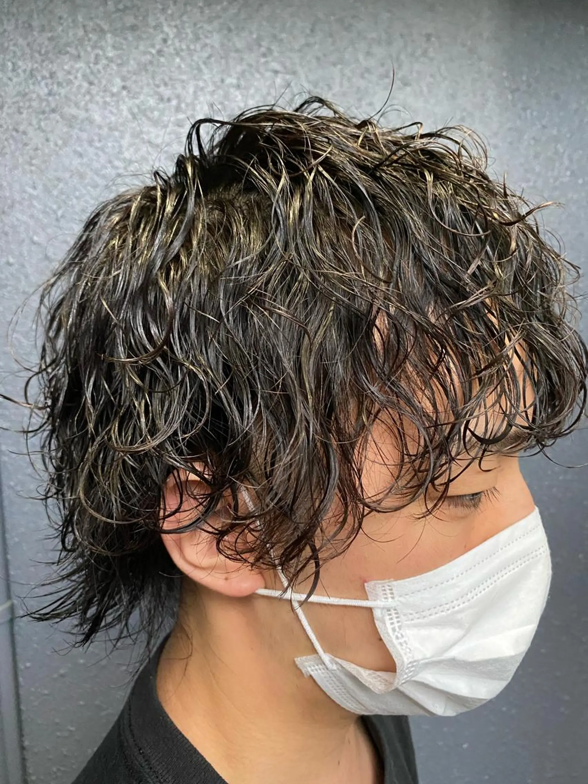 パーマ メンズ カット パーマ ヘアセット メンズブリーチカラー /パーマ ごーた立川のヘアスタイル