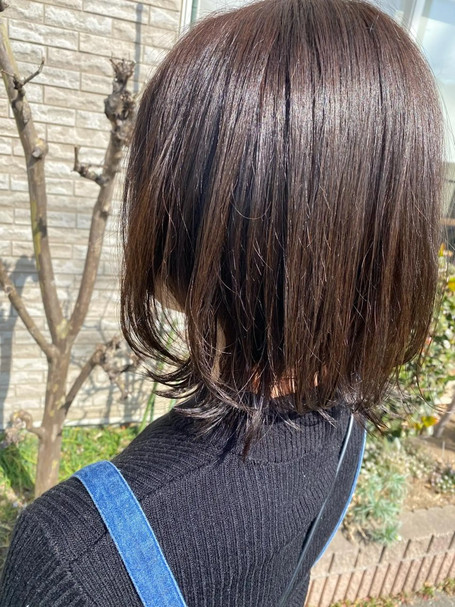 ミディアム アッシュ カット ヘアカラー トリートメント 永沼 真依のヘアスタイル