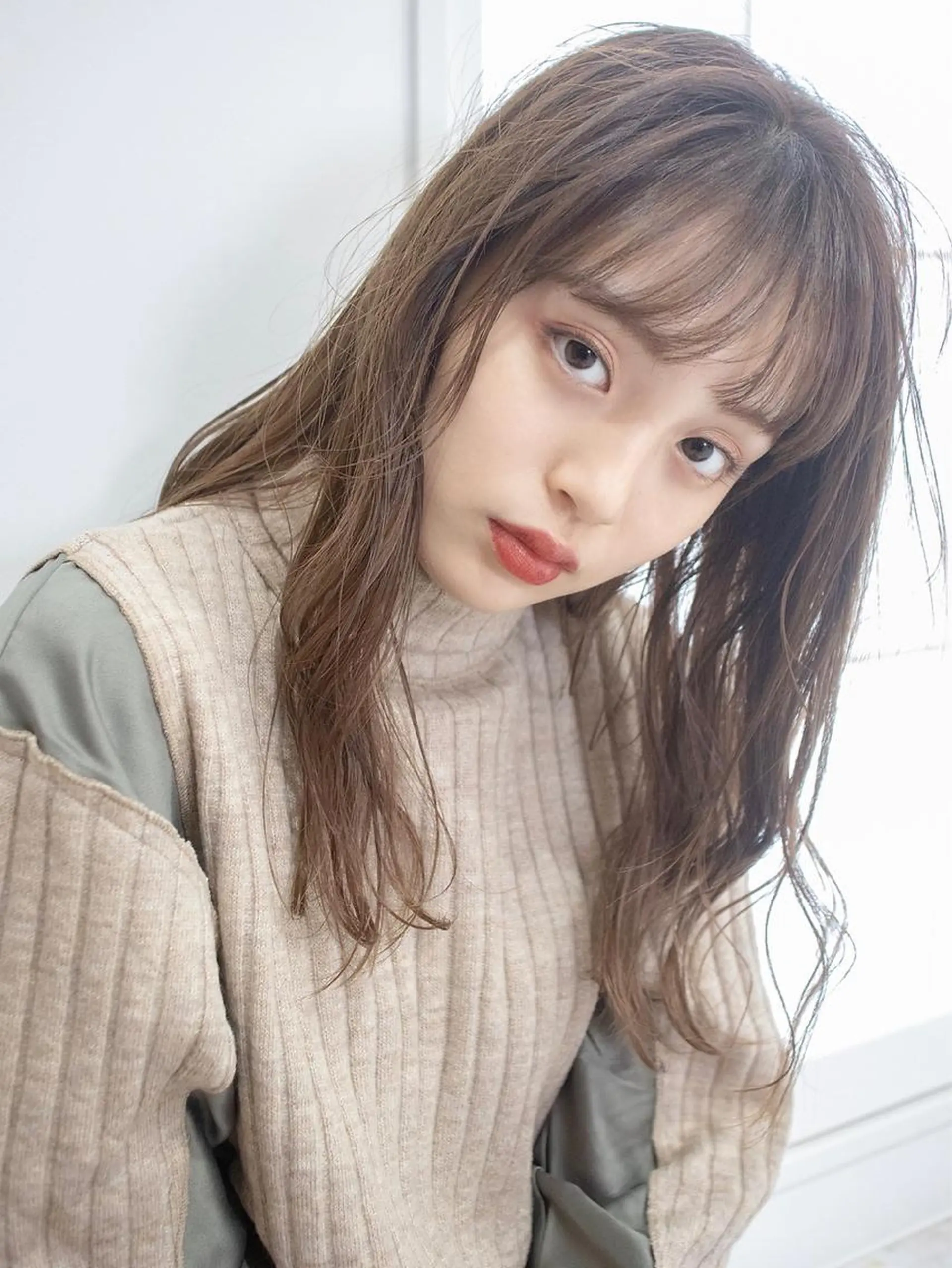 セミロング カット 縮毛矯正 EIGHT 野々市 イトウミサキのヘアスタイル