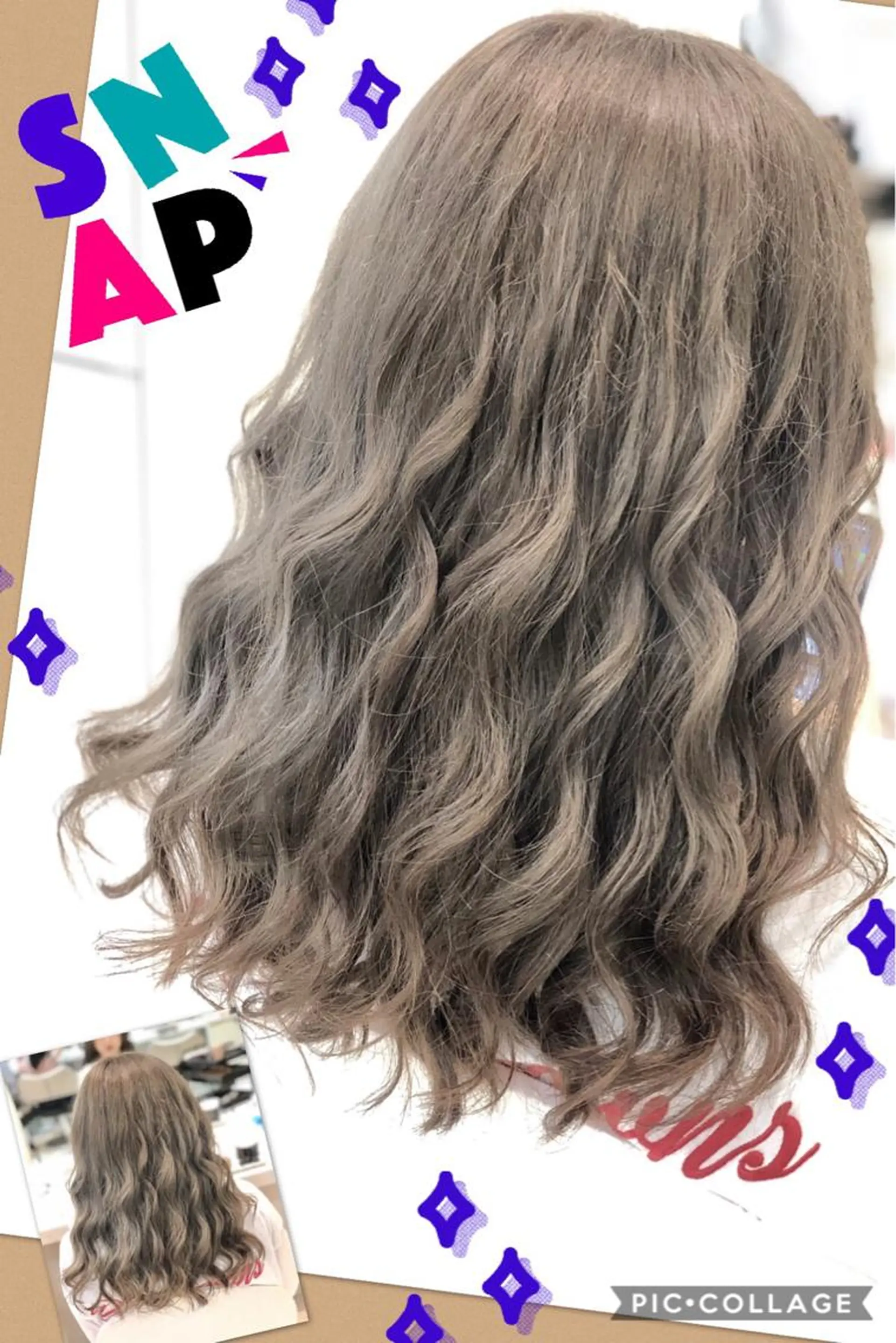 ロング カラー アッシュ ベージュカラー ブリーチ ケアブリーチ ハイトーンカラー 永島 桜のヘアスタイル