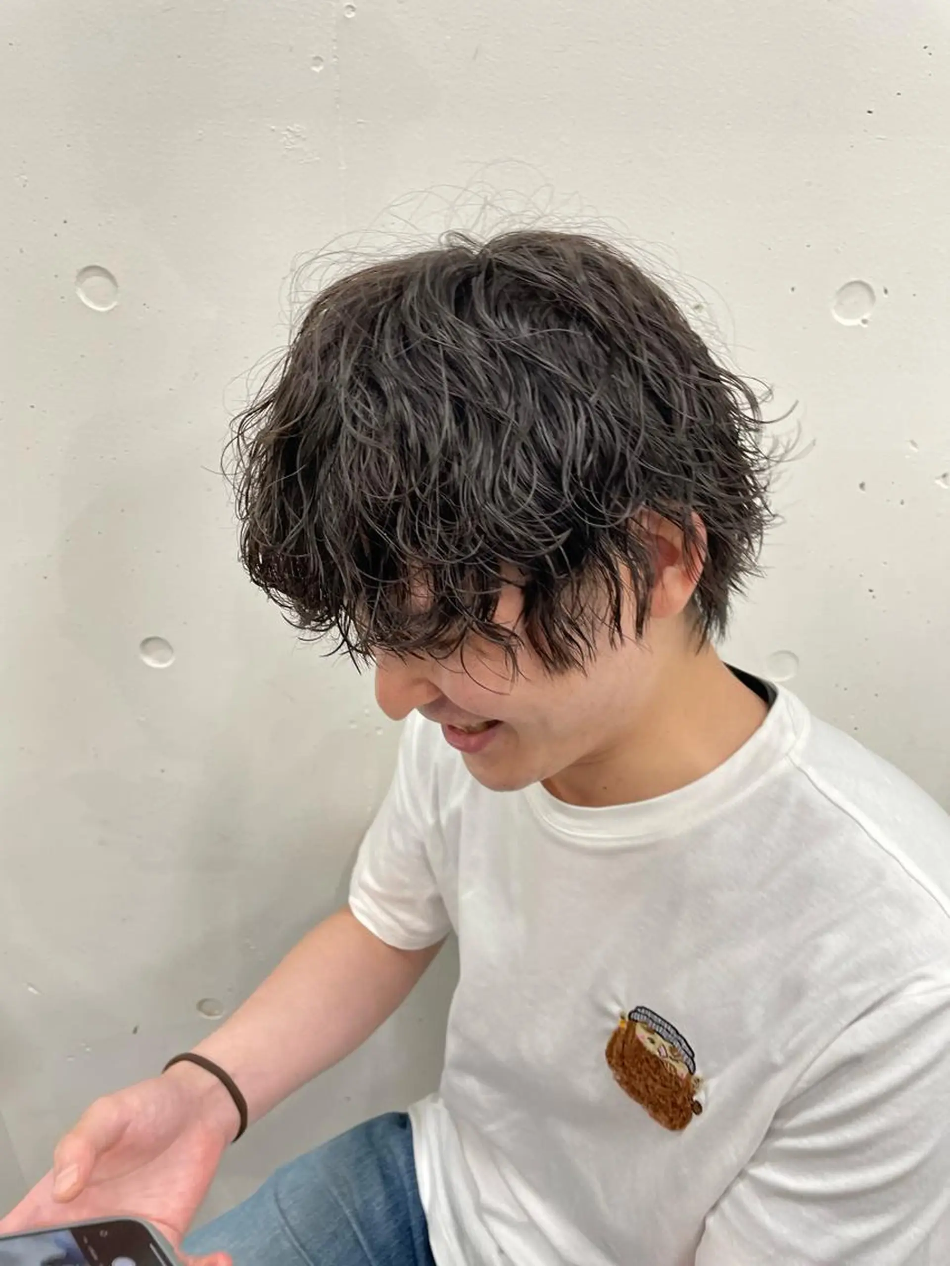 ショート パーマ メンズ メンズパーマ ツイストスパイラルパーマ 波巻きパーマ スパイラルパーマ fifth /鈴木あづさのヘアスタイル
