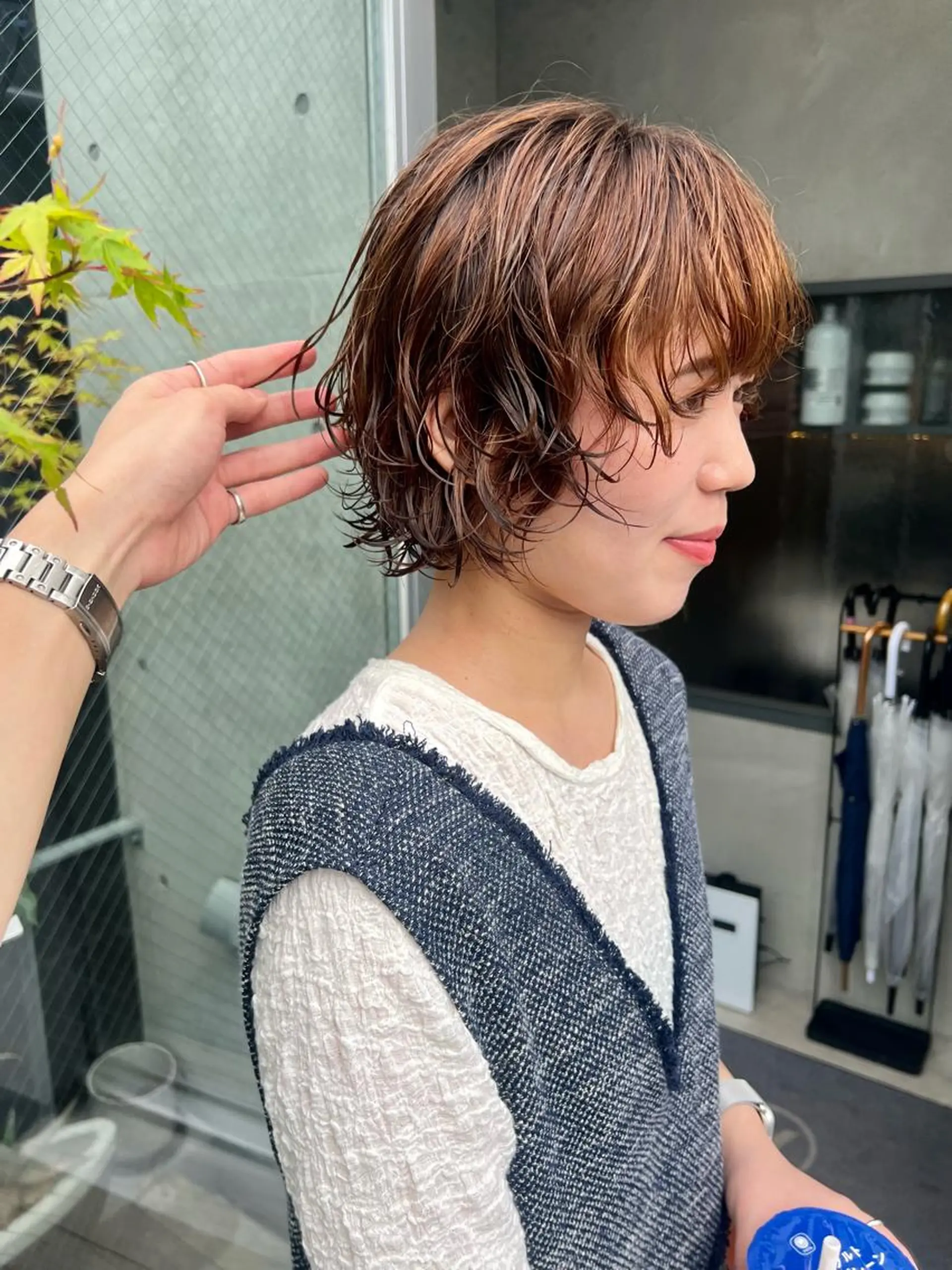 ショート カラー パーマ レイヤーカット カット ヘアカラー sakoda shunkiのヘアスタイル