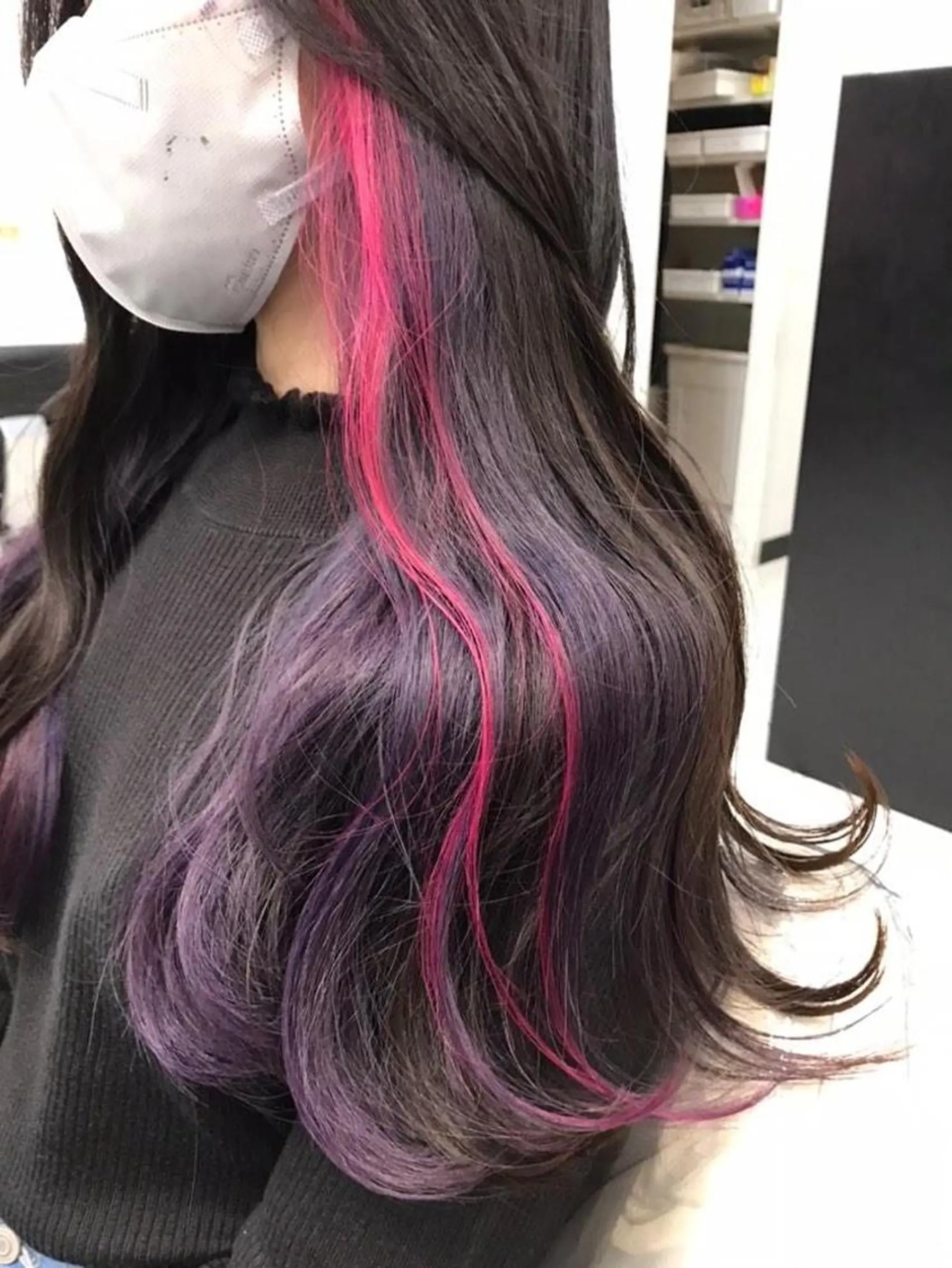 セミロング ヘアカラー あらげ 🌈推しカラー🌈ᵕのヘアスタイル