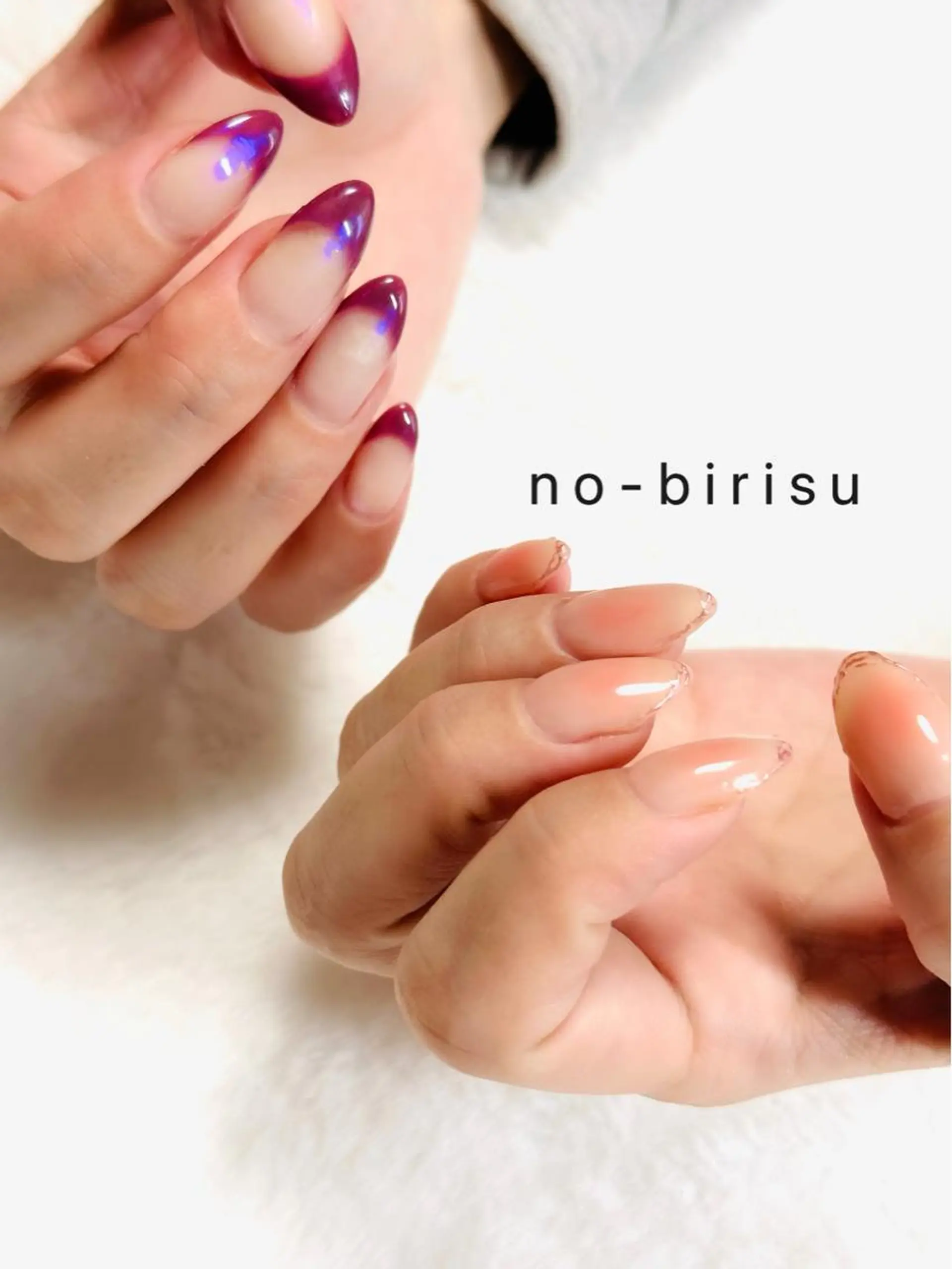 ネイル ミラーネイル ハンドネイル no-birisu nailのネイルデザイン