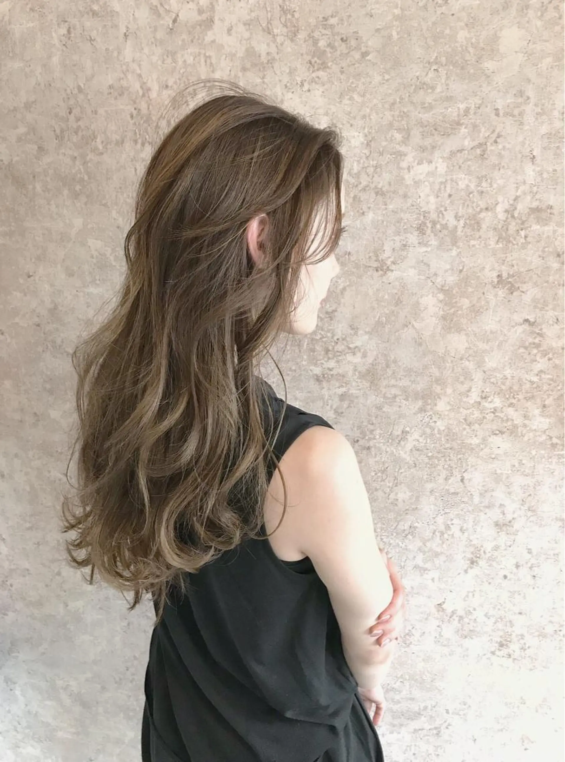 カラー パーマ ヘアアレンジ ハイライトカラー オリーブカラー 髪質改善 mihoko/ ニュアンスパーマのヘアスタイル