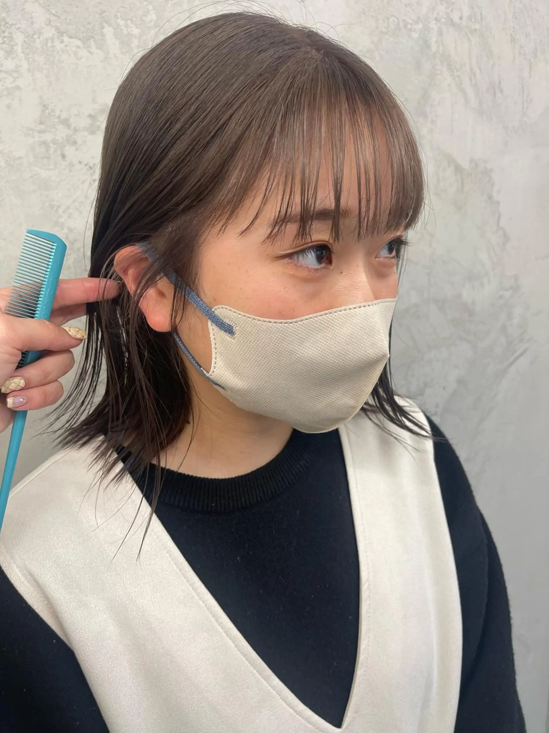 ショート カラー グレージュ miyu🎀まつ毛 /耳つぼジュエリーのマツエク・マツパデザイン