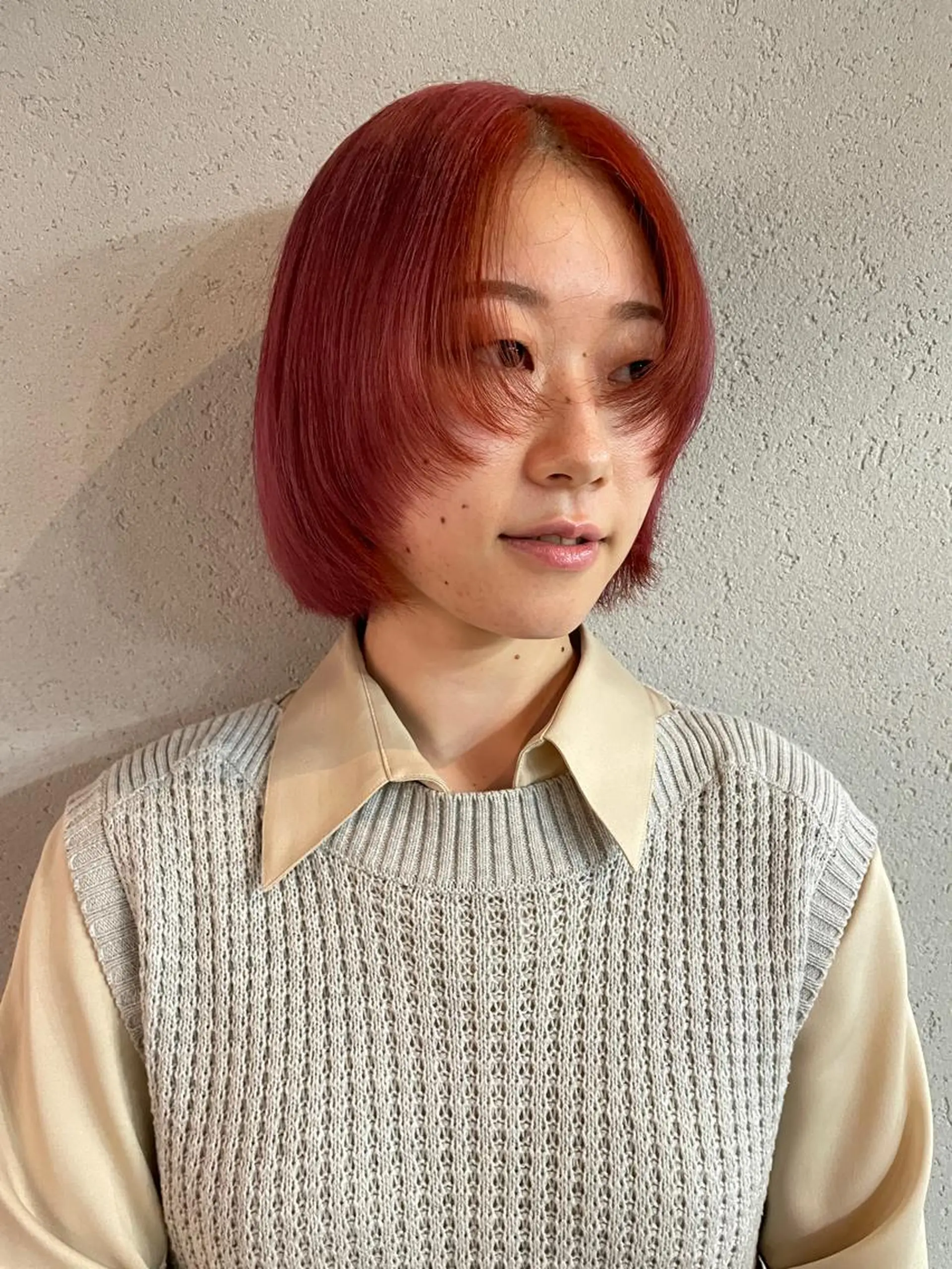 ミディアム カラー ヘアカラー 吉田一輝 外国人パーマのヘアスタイル