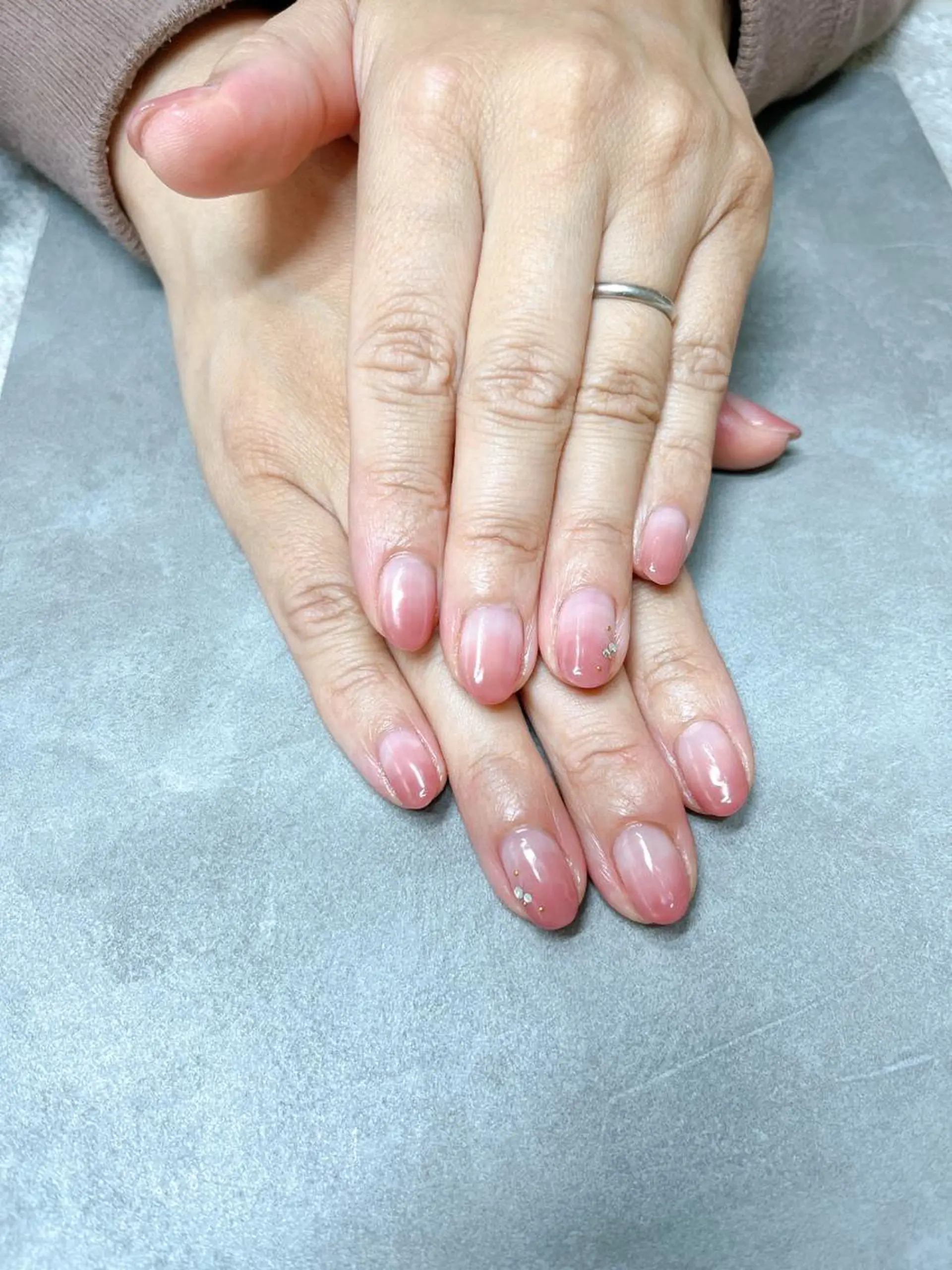 ネイル クリアネイル グラデーション ピンク nailsalon Graciaのネイルデザイン