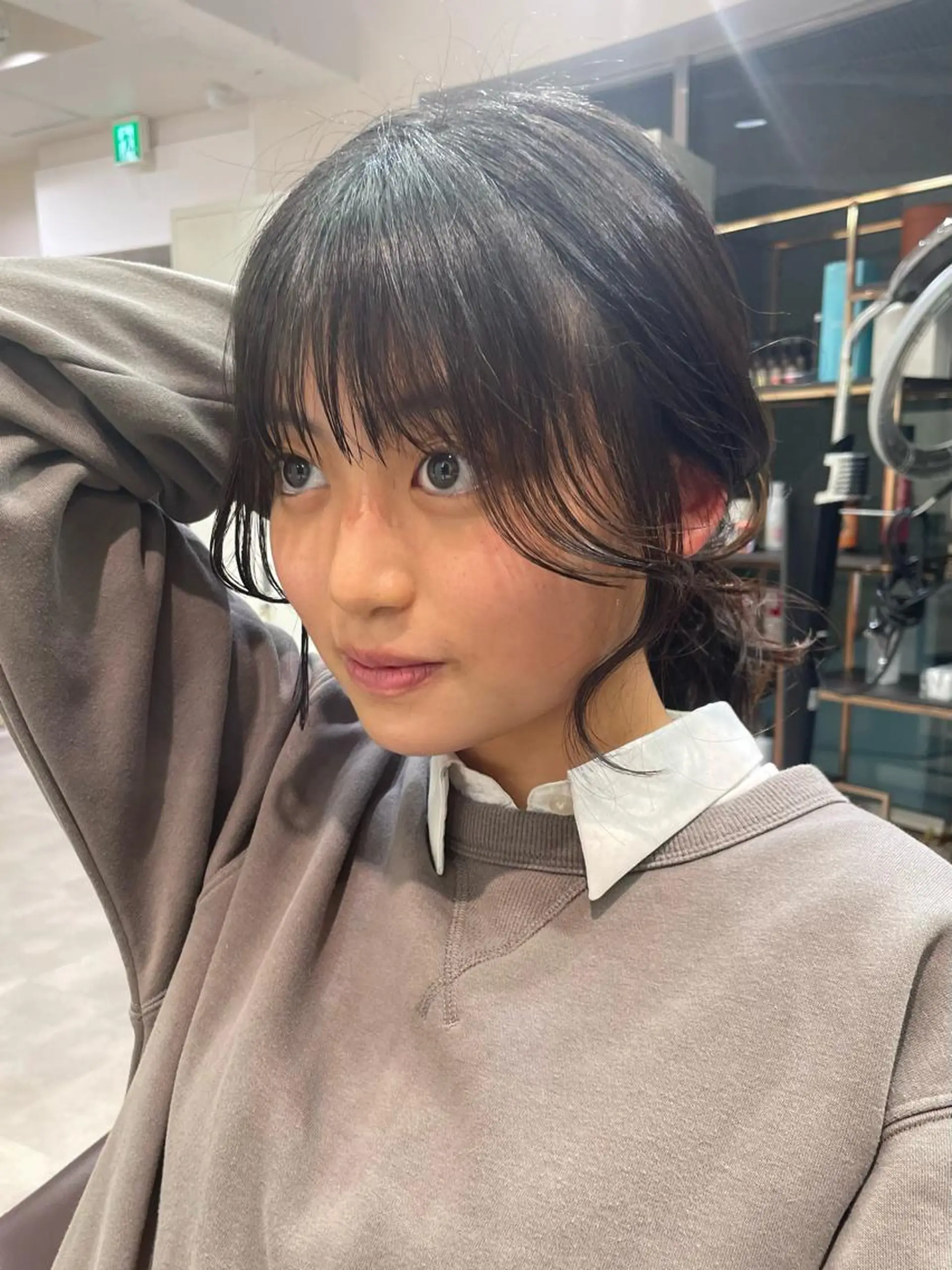 ミディアム ヘアアレンジ カット 松永 梨央のヘアスタイル