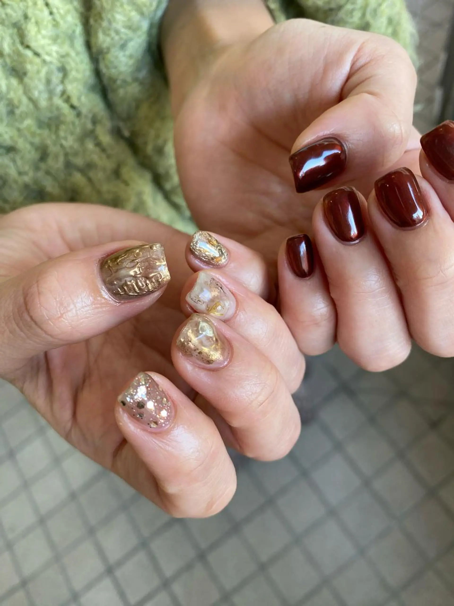 ネイル クリスマス ハンドネイル nable.所属・望月 実莉のネイルデザイン