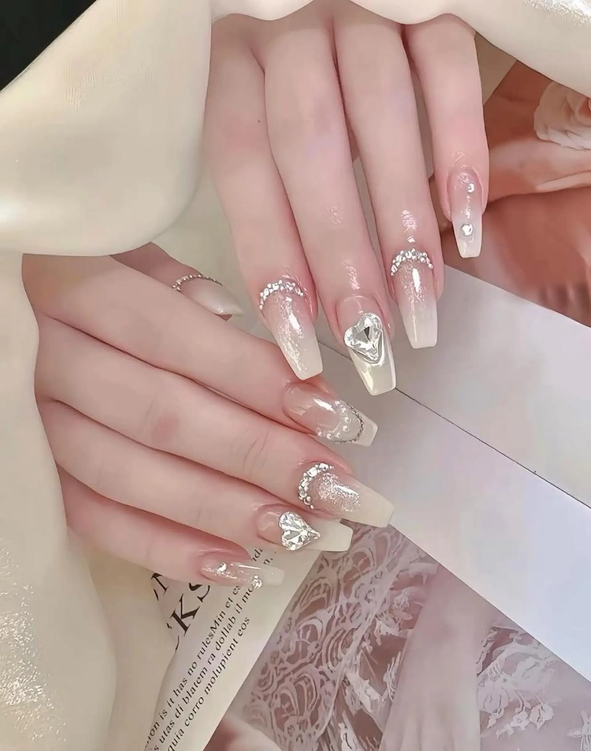 ネイル 長さ出し フレンチネイル グラデーション 卒業式 マグネットネイル ハンドネイル MIHANA YUKIのネイルデザイン