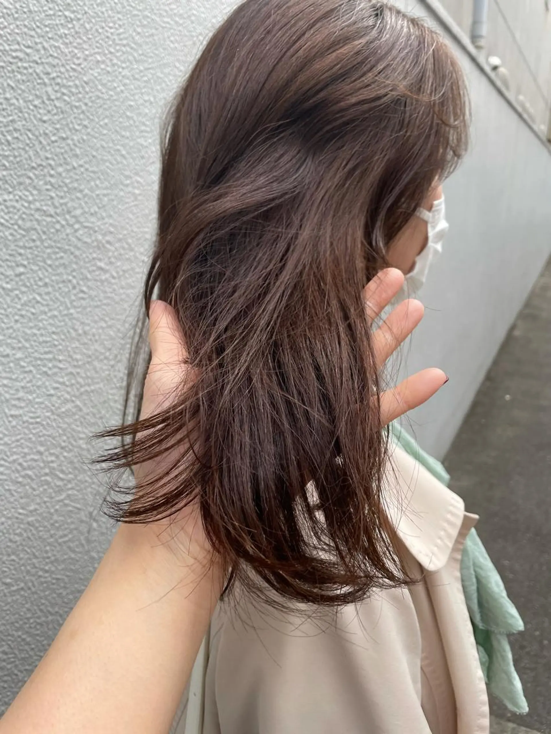 セミロング カット ヘアカラー トリートメント さの あやねのヘアスタイル