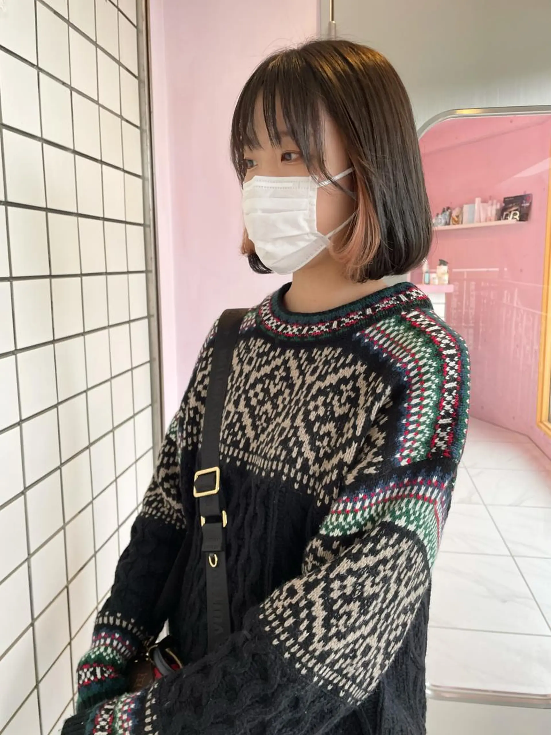 ミディアム カラー インナーカラー 心斎橋/ブリーチ minamiのヘアスタイル