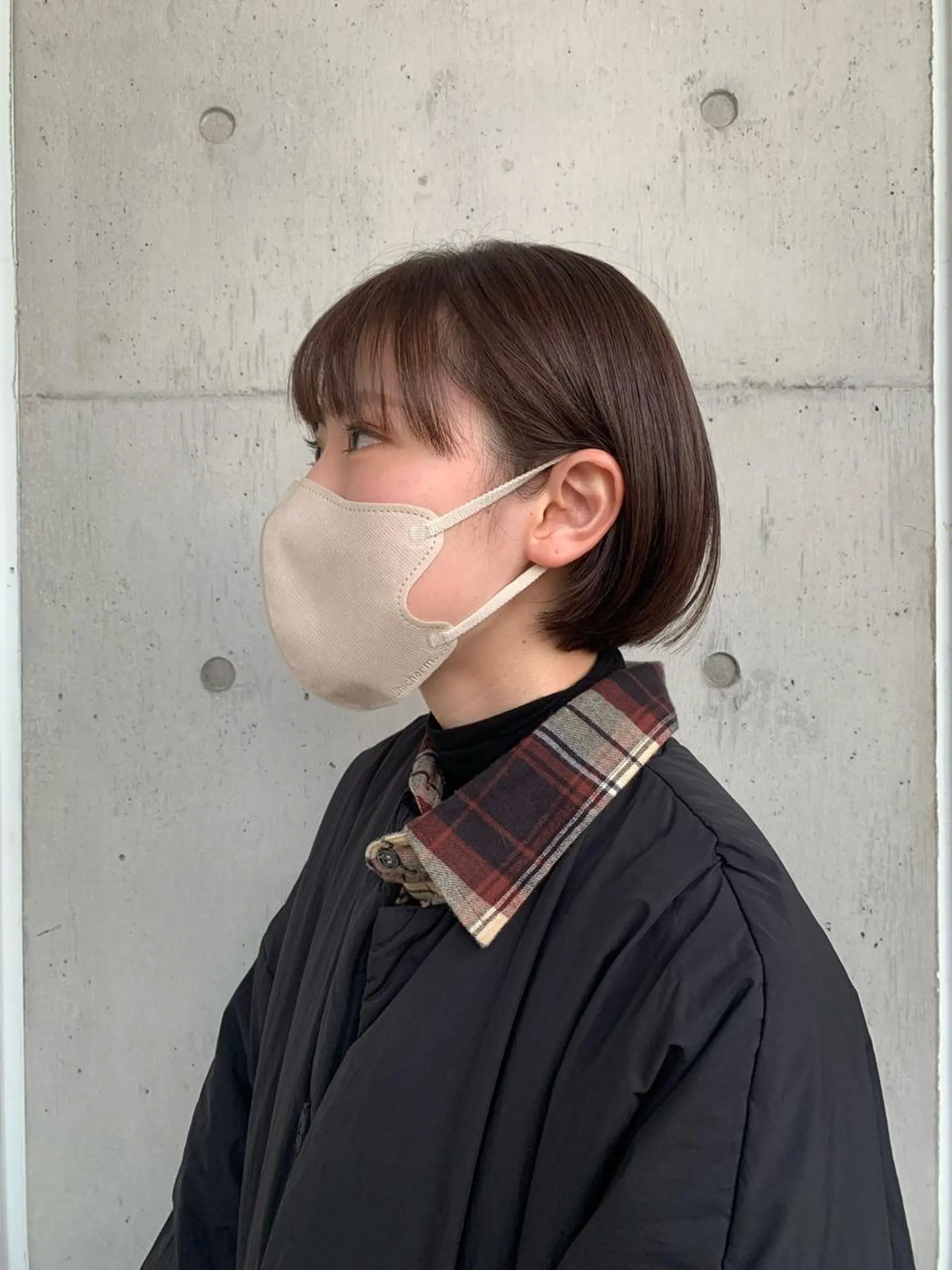 ショート カラー アッシュ ベージュカラー ボブ カット ヘアカラー トリートメント カネコ ユカリのヘアスタイル