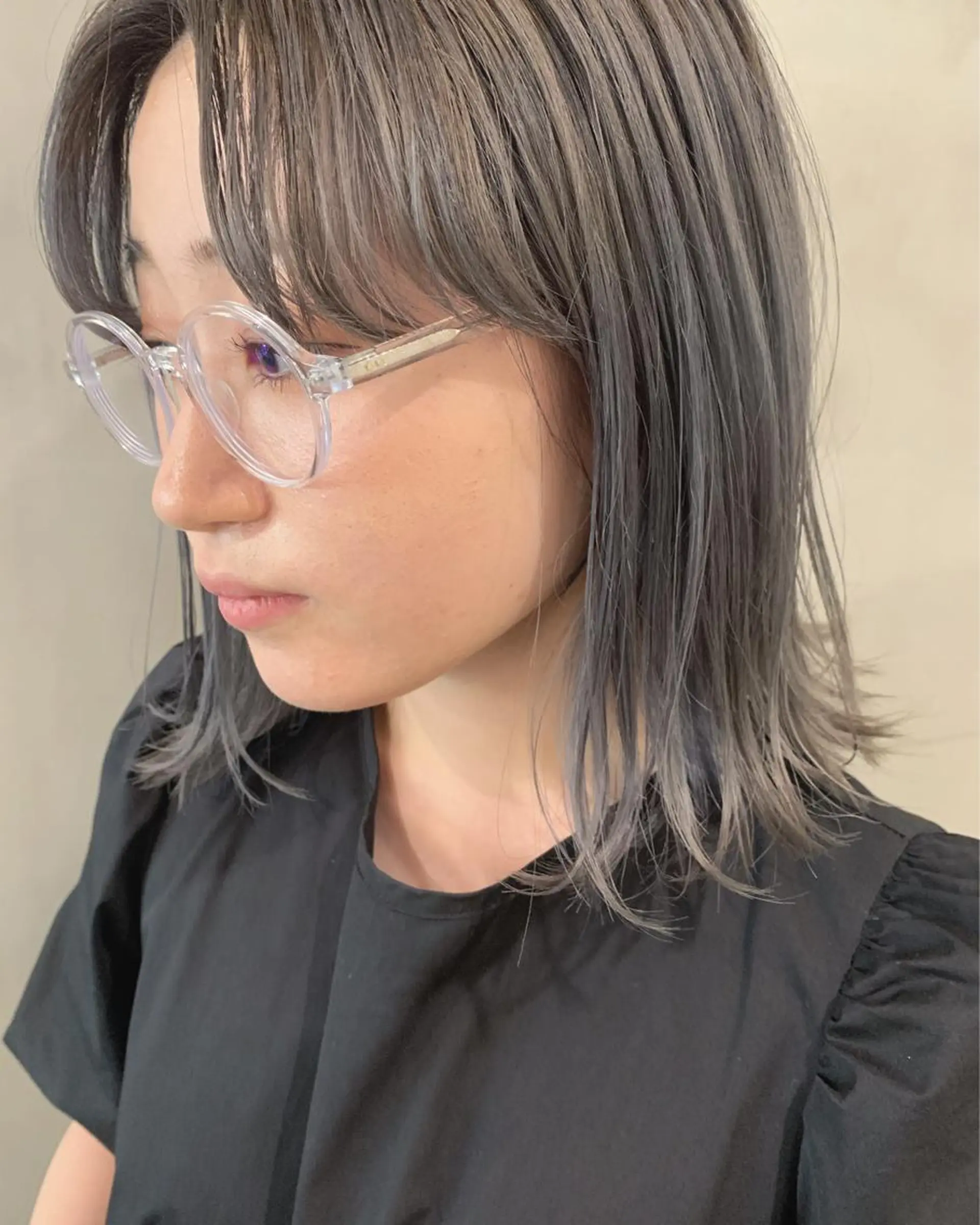 ミディアム カラー カット ヘアカラー トリートメント 優 作のヘアスタイル