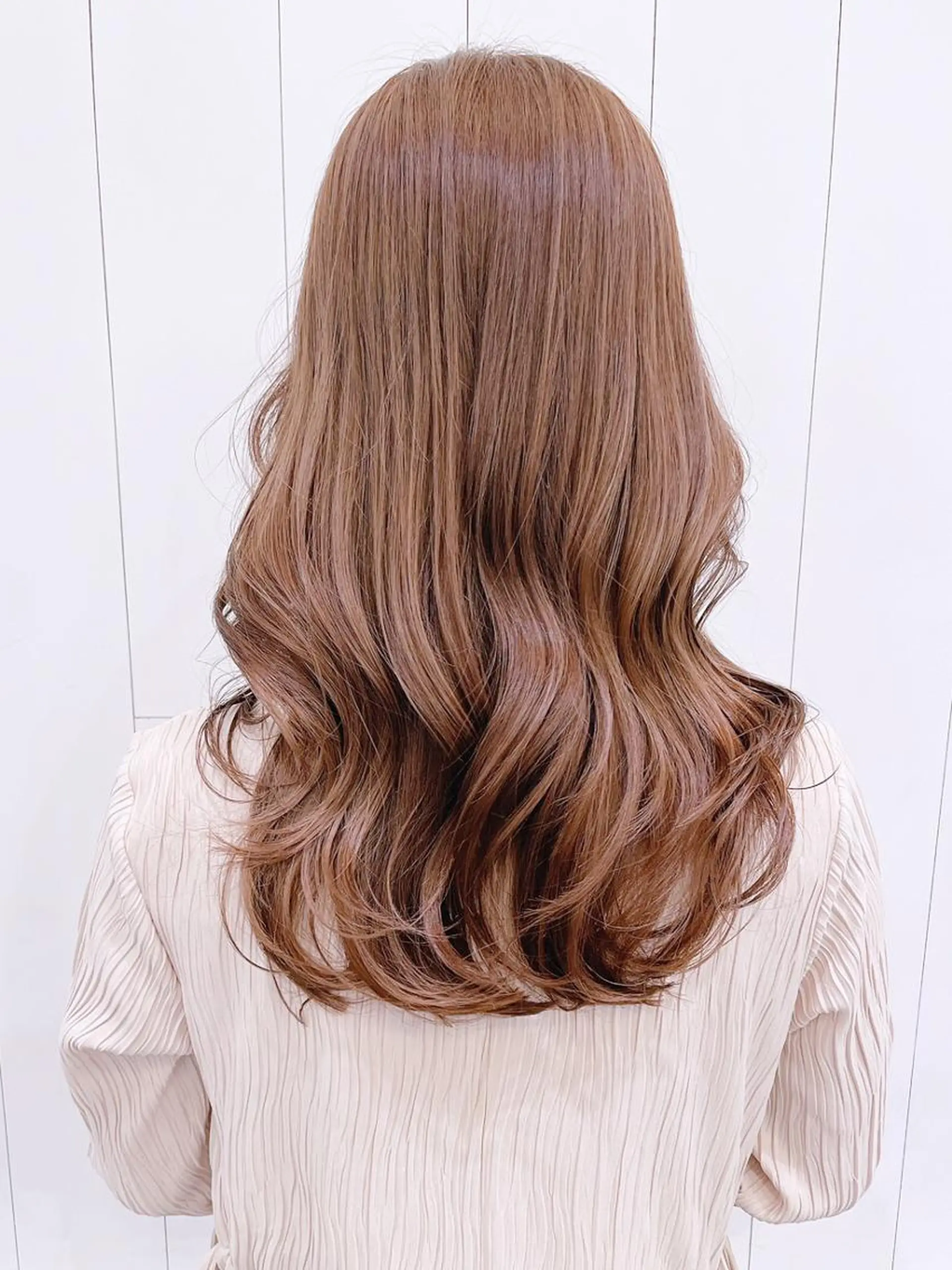 セミロング カラー パーマ ヘアアレンジ ブラウンカラー チョコレートブラウン ヨシンモリ ITbyALBUM 松戸のヘアスタイル