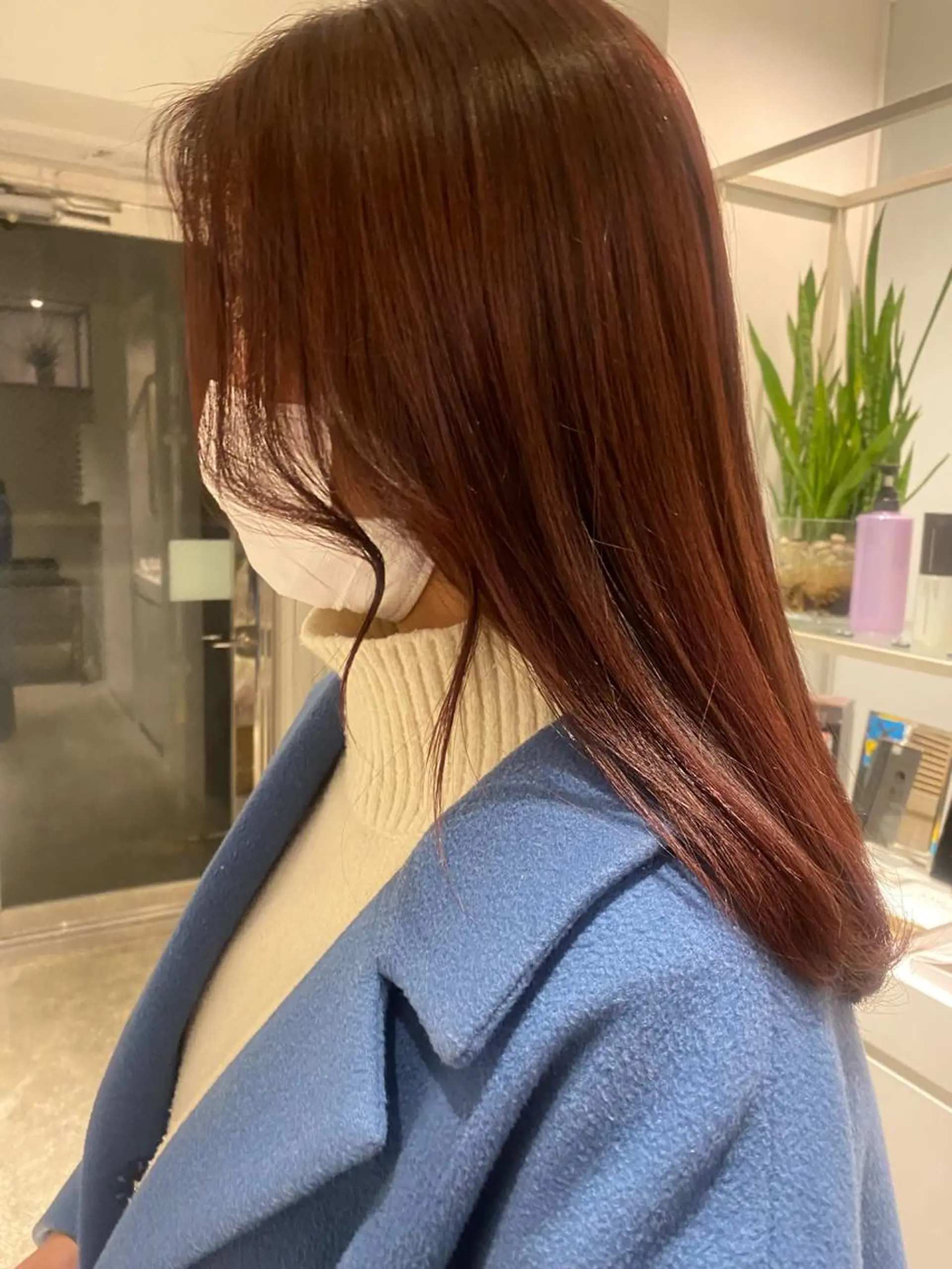 セミロング 頭皮につけないカラー /白髪ぼかし/実加永のヘアスタイル